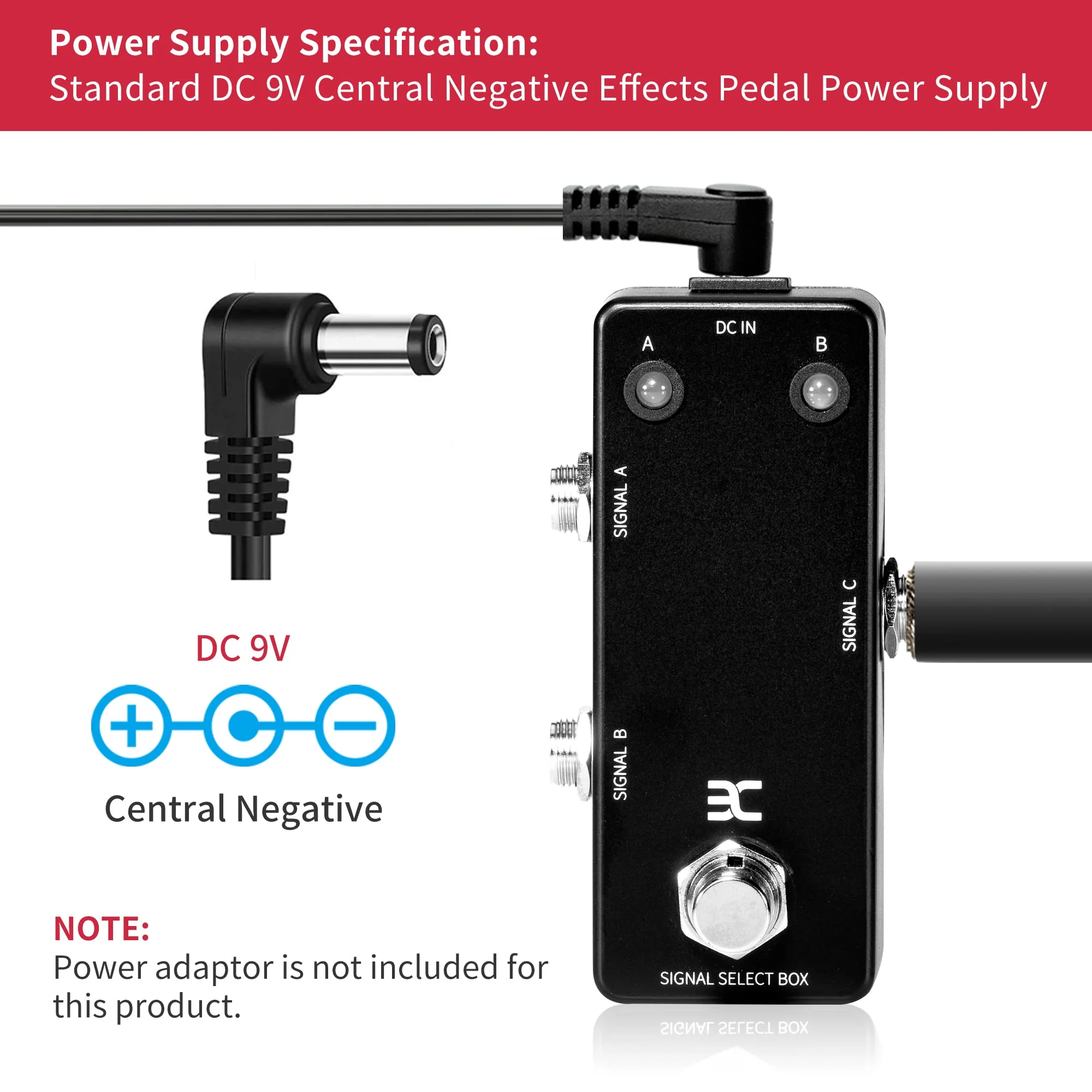 EX Signal Line Select A/B Box Passive Circuit EAB-BOX, A/B switchable signal select pedal - Image 5