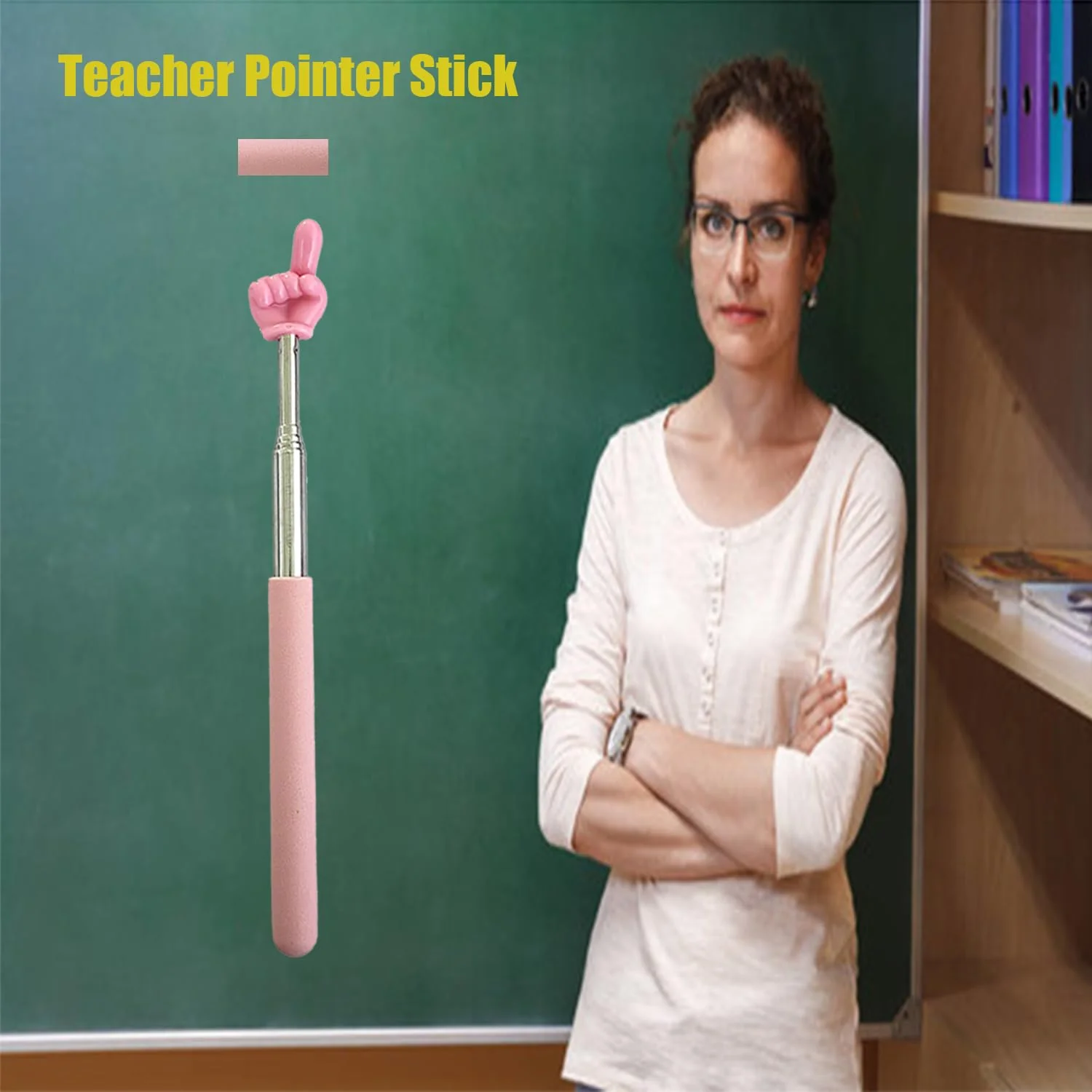 Extendable Teacher Pointer - Versatile, Adjustable, Ergonomic Teaching Aid & Presentation Tool for Classroom & Meetings（1 Colors） 1 Color - Image 3