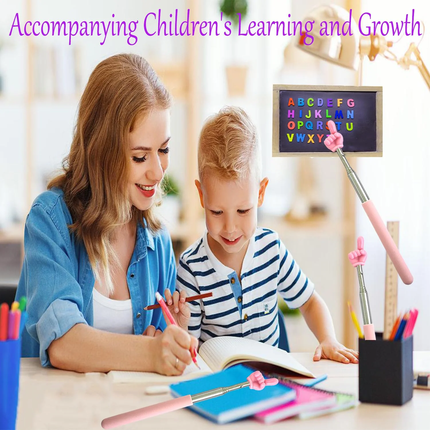 Extendable Teacher Pointer - Versatile, Adjustable, Ergonomic Teaching Aid & Presentation Tool for Classroom & Meetings（1 Colors） 1 Color - Image 4