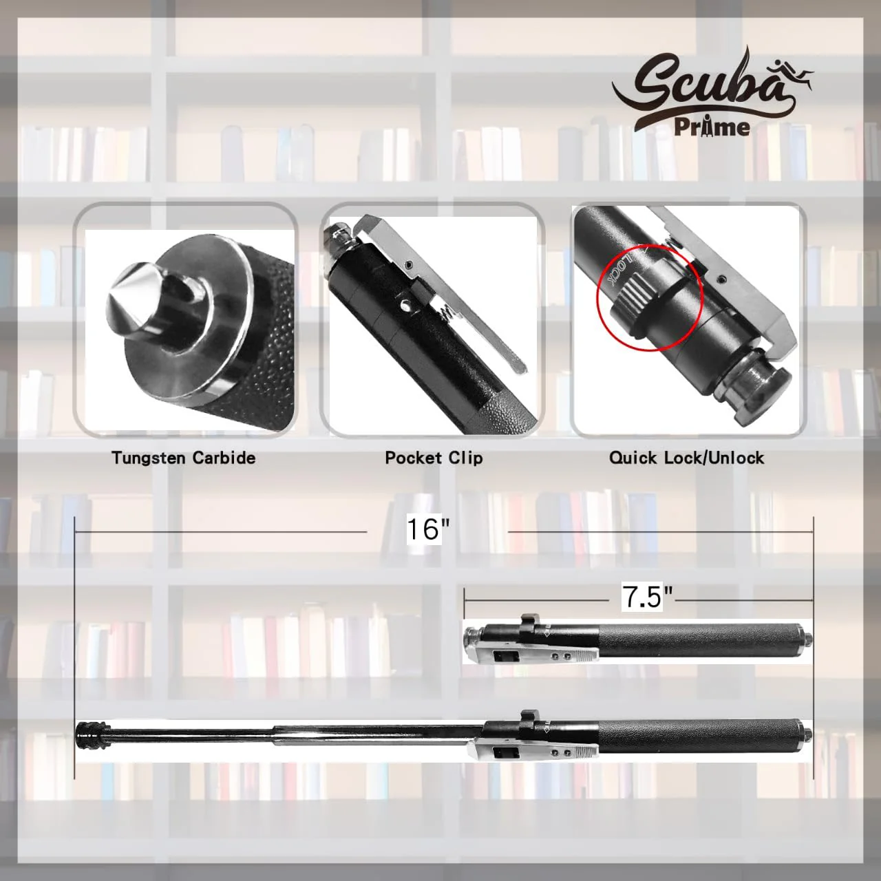 Extendable Telescopic Pointer for Classroom Presentations - Perfect Pointer for Teachers, Lecturers, and Speakers - Scuba Prime - Image 2