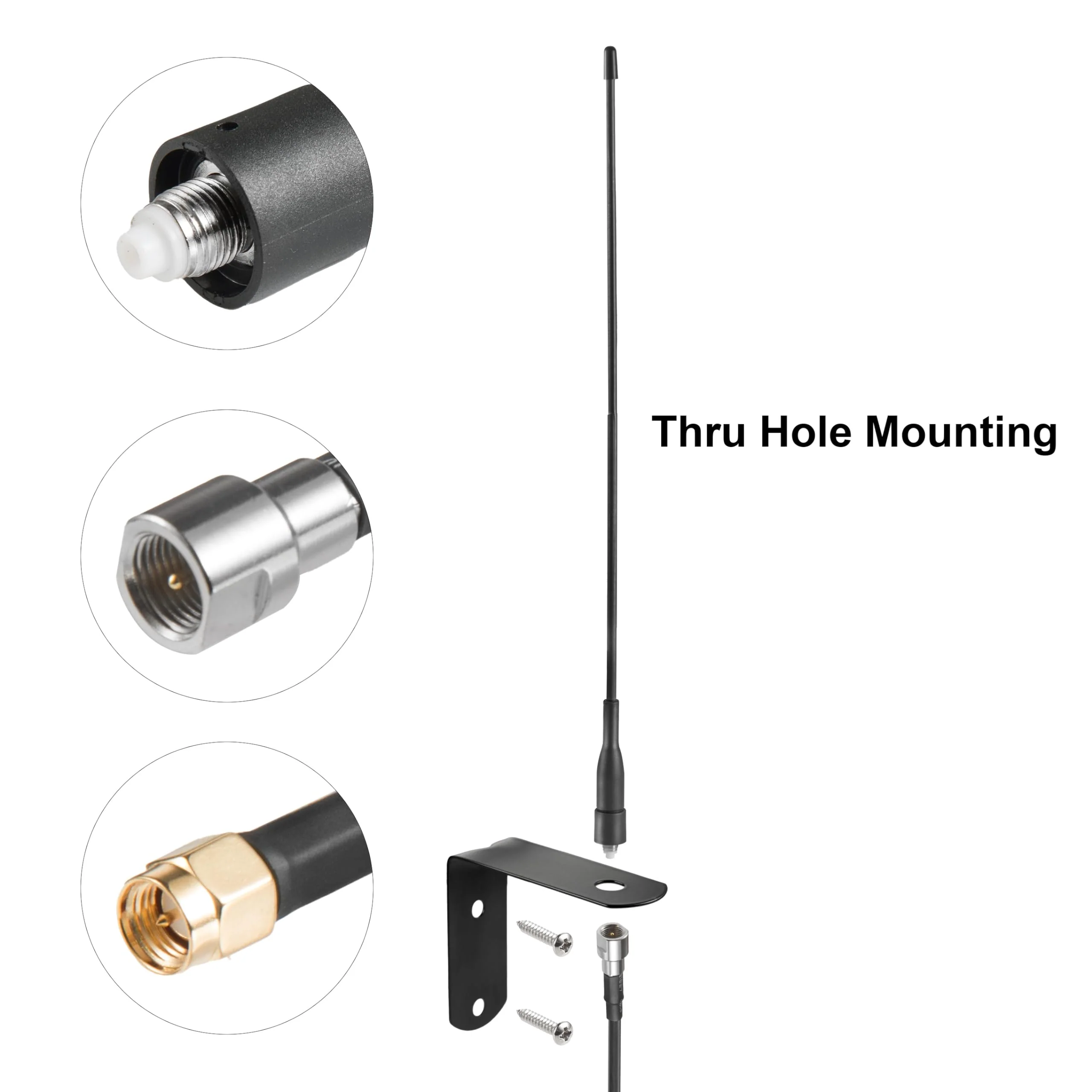 Extended Long Range 433Mhz 433.92MHz Flexible Whip Receiver Antenna for Remote GTO Mighty Mule LiftMaster Ghost Etc Smart Gate Door Opener Alarm System Signal Booster,Distance up to 500 ft+, Eifagur - Image 4
