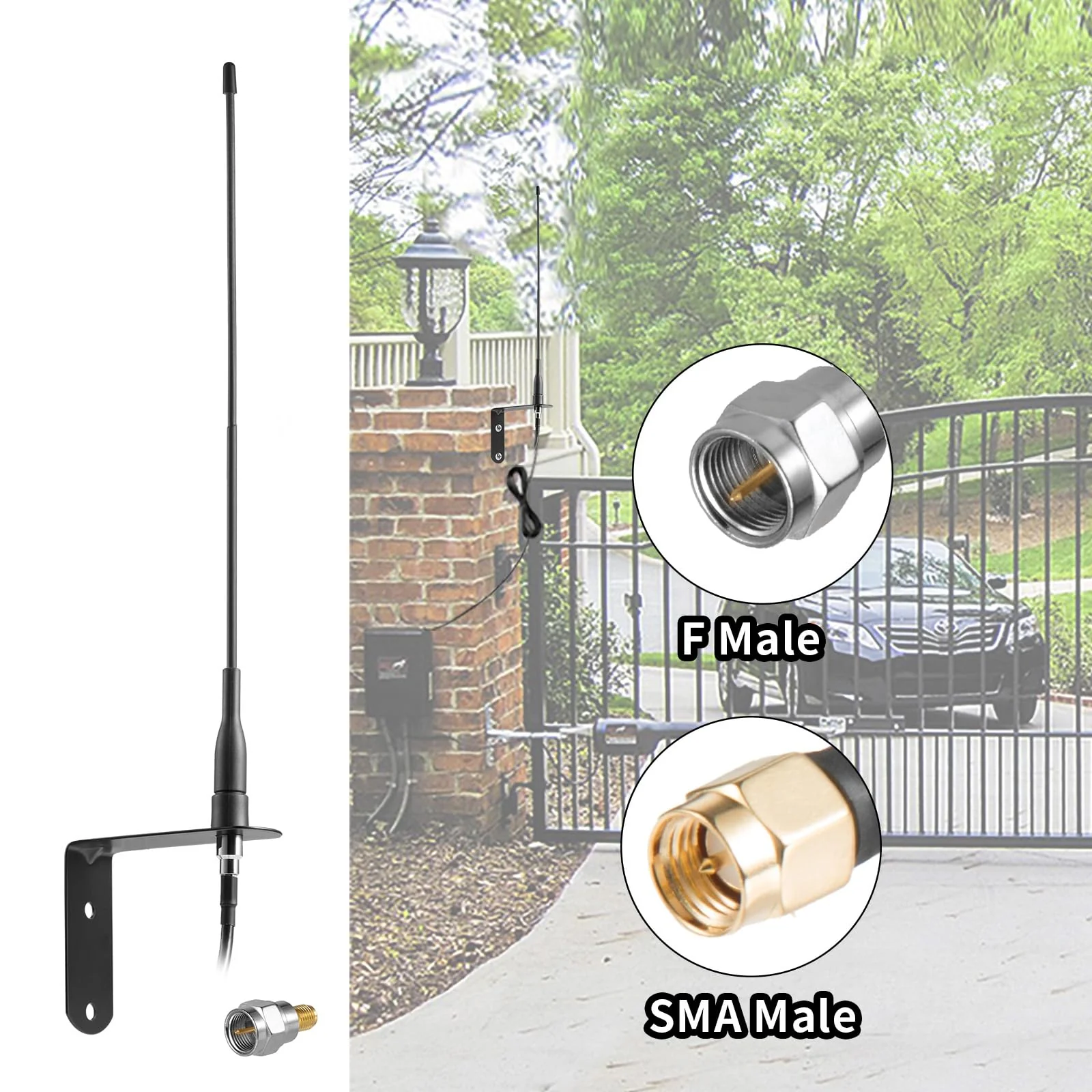 Extended Long Range 433Mhz 433.92MHz Flexible Whip Receiver Antenna for Remote GTO Mighty Mule LiftMaster Ghost Etc Smart Gate Door Opener Alarm System Signal Booster,Distance up to 500 ft+, Eifagur - Image 7