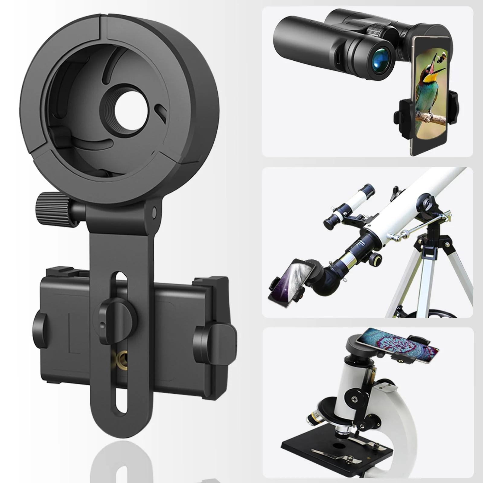 Eyeskey Universal Phone Adapter - Capture Stunning Moments with Your Smartphone through Binoculars, Monoculars, Scopes, Telescopes, and Microscopes - Fits Most Smartphones L