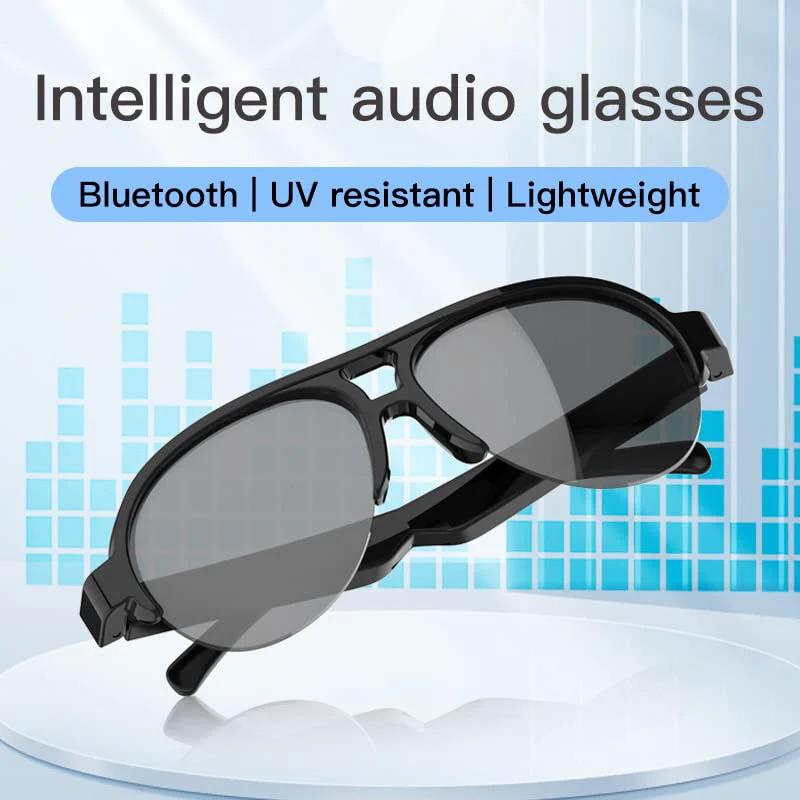 F08 Smart Glasses,Wireless Bluetooth Smart Sunglasses,IP4 Waterproof,Open Ear sound Speakers, Blue light Filter & Polarized Sunglasses Lenses,Connect Mobile Phones and Tablets - Image 2