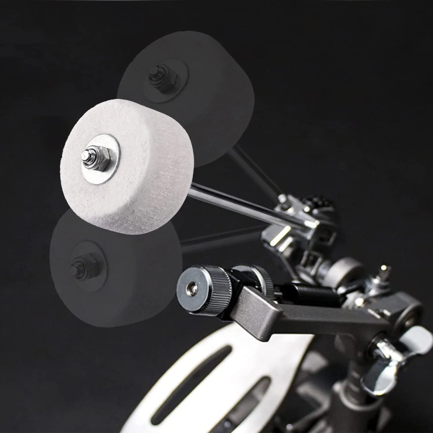 Facmogu 2PCS Classic Felt Beater, White Felt Bass Drum Beater for Performance Convenient Drummer Replacement, Large Felt Beater for Drum Percussion Instrument Accessories Upgrade 1PCS - Image 3