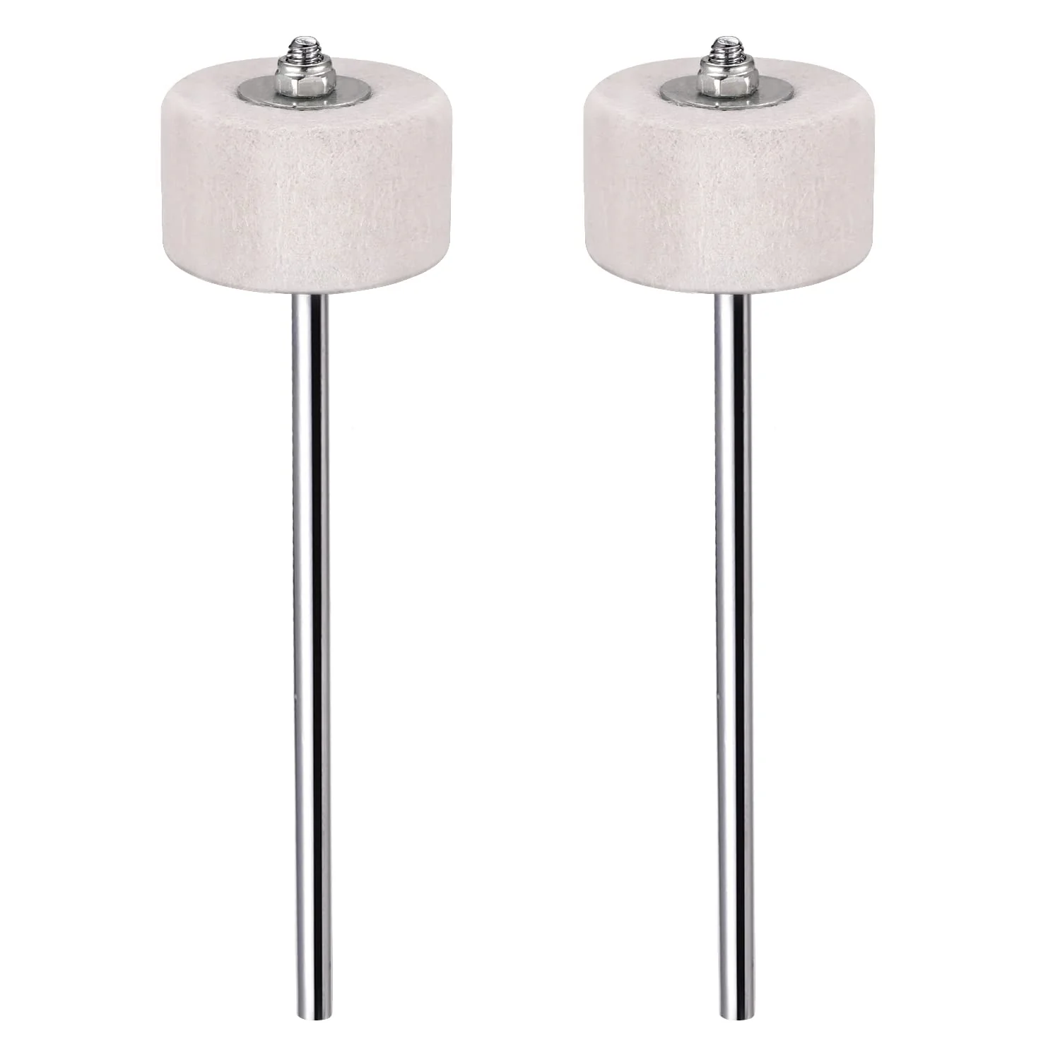 Facmogu 2PCS Classic Felt Beater, White Felt Bass Drum Beater for Performance Convenient Drummer Replacement, Large Felt Beater for Drum Percussion Instrument Accessories Upgrade 1PCS - Image 8