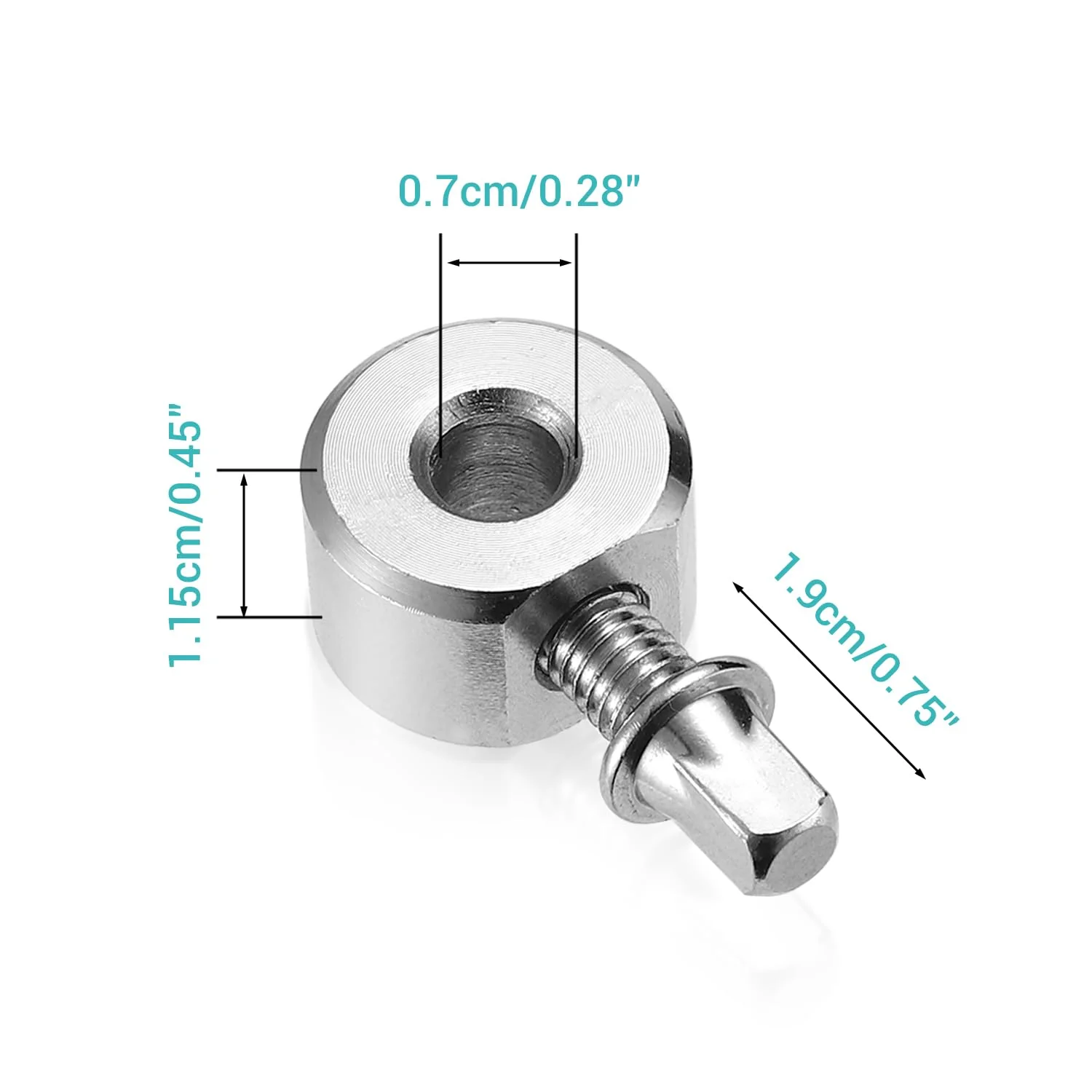 Facmogu 4PCS Pedal Hammer Counterweight, Counterweight Mounted, Drum Pedal Hammer Drum Kit, Drum Jazz Set Kit Accessory, Drum Foot Pedal Parts, Drum Pedal Accessories for Drum Kit Hammer Beater - Image 7