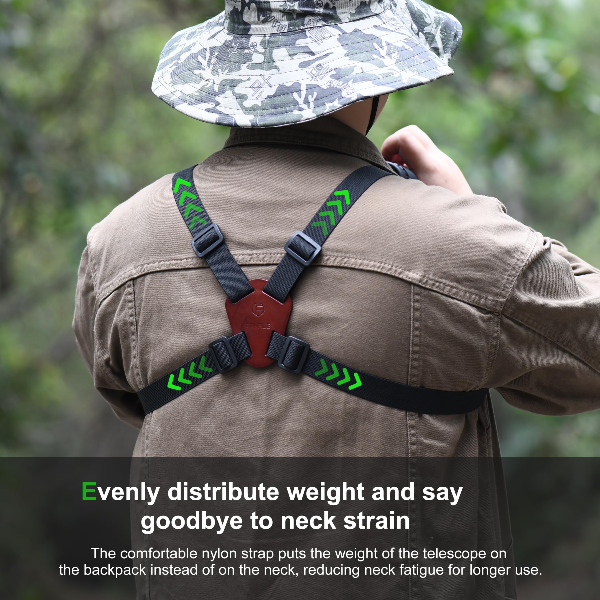 FANAUE Binocular Harness Strap Compatible with Canon, Nikon, Sony and DSLR Camera, Cross Binocular Straps Harness for Carrying Binocular, Rangefinders, is Hunters/Golfers Best Shoulder Strap. - Image 5