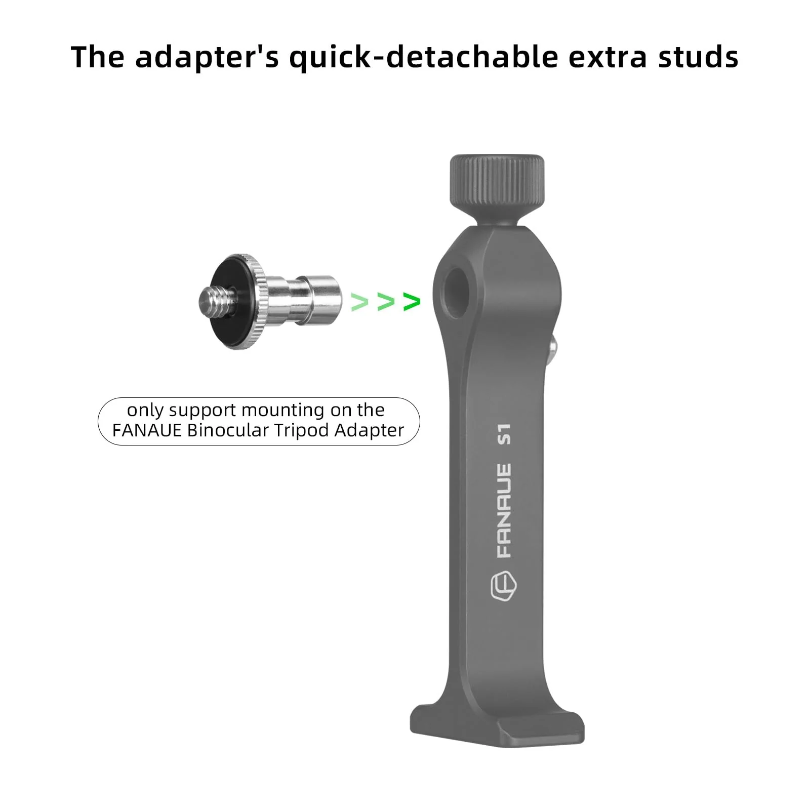 FANAUE Binocular Tripod Adapter Quick Release,Detachable Universal Mount Accessories (Extra Stud) - Image 3