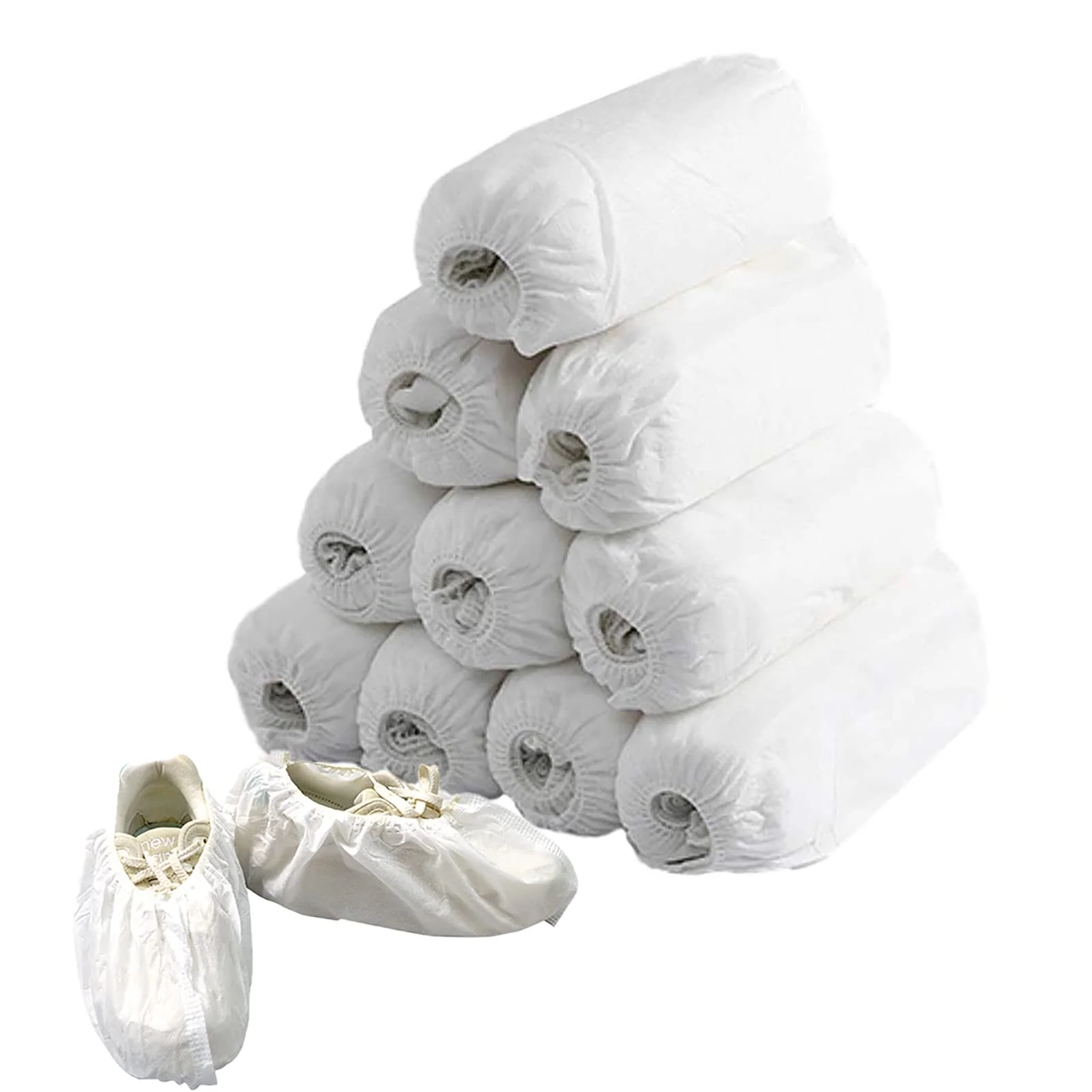 Fashionapple 100 Pcs White Disposable Non-Woven Fabric Shoe Covers Carpet Cleaning Floor Carpet Shoe Covers