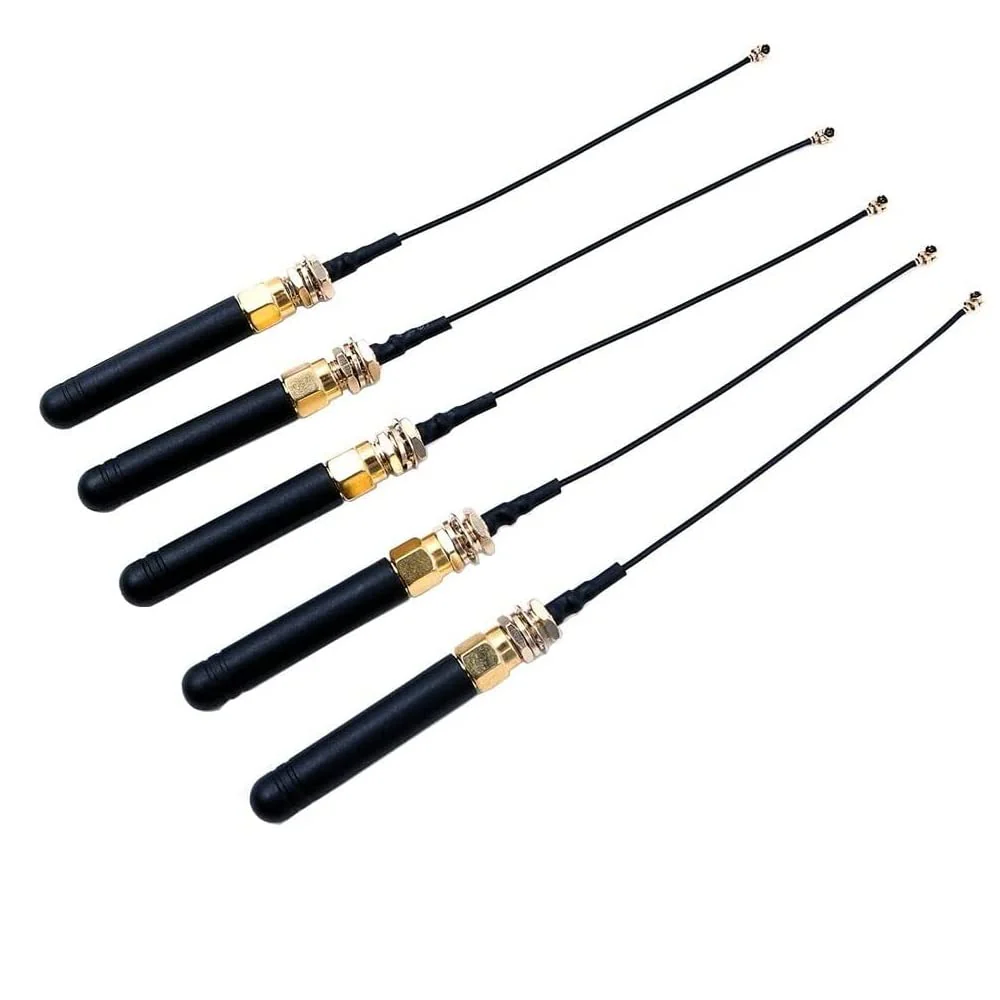 Fasizi U.FL IPEX to SMA Connector Antenna 868-915MHz for Lora Board Lora32u4 II Wifi Lora32 Pack of 5