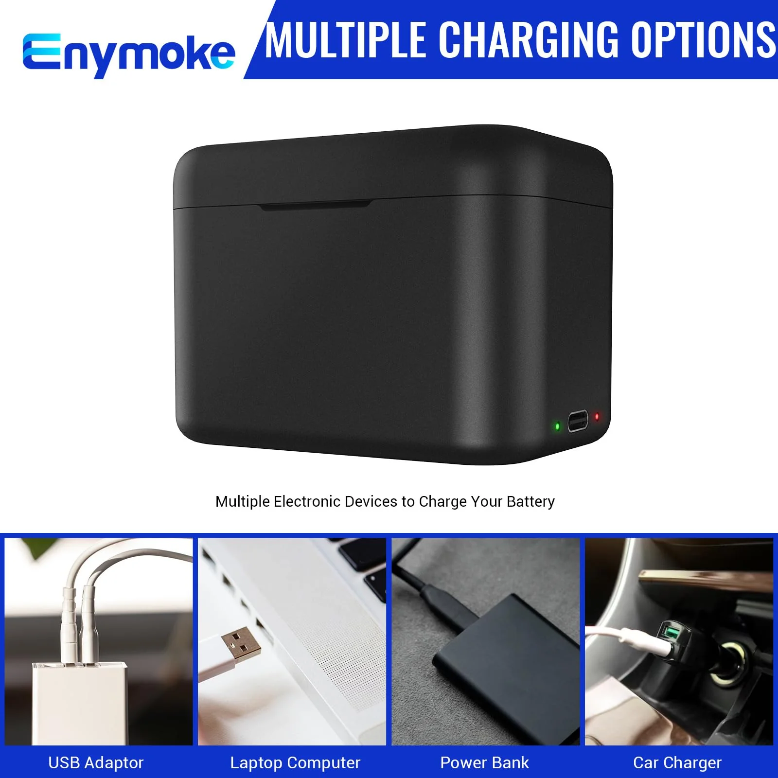 Fast Battery Charger Hub for Insta360 X4 Battery, Quick Portable 2 Channel Battery Charger Storager Station with USB Power Cord and Misro SD Card Slots - Image 4