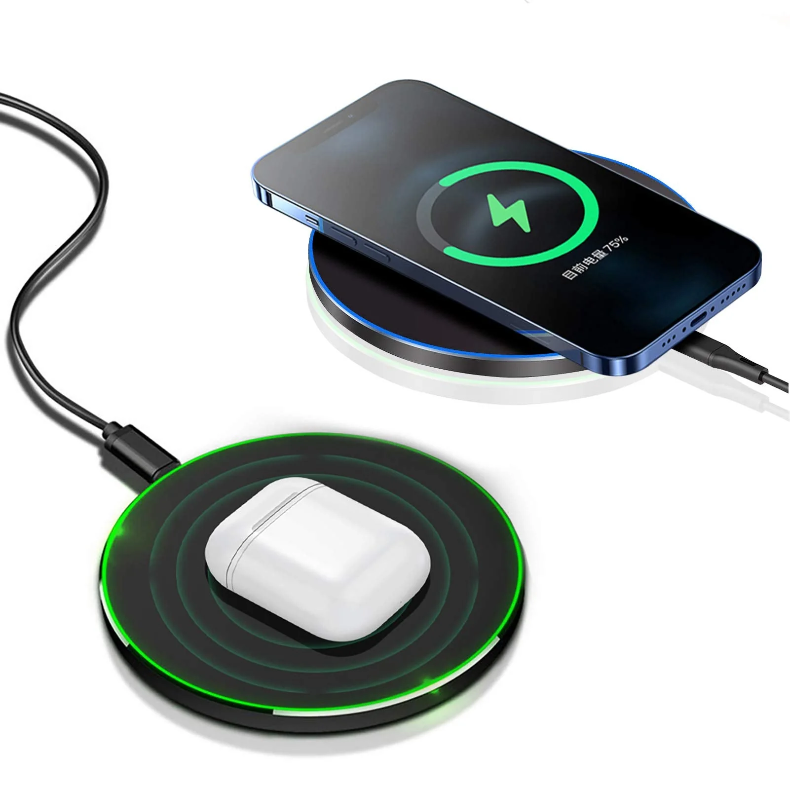 Fast Wireless Charger,20W Max Wireless Charging Pad Compatible with iPhone 16/16 Pro/15/14/13/12/SE/11/XS Max/XR,AirPods;FDGAO Wireless Charge Mat for Samsung Galaxy S24/S23/Note,Pixel/LG G8 20W-Black - Image 3