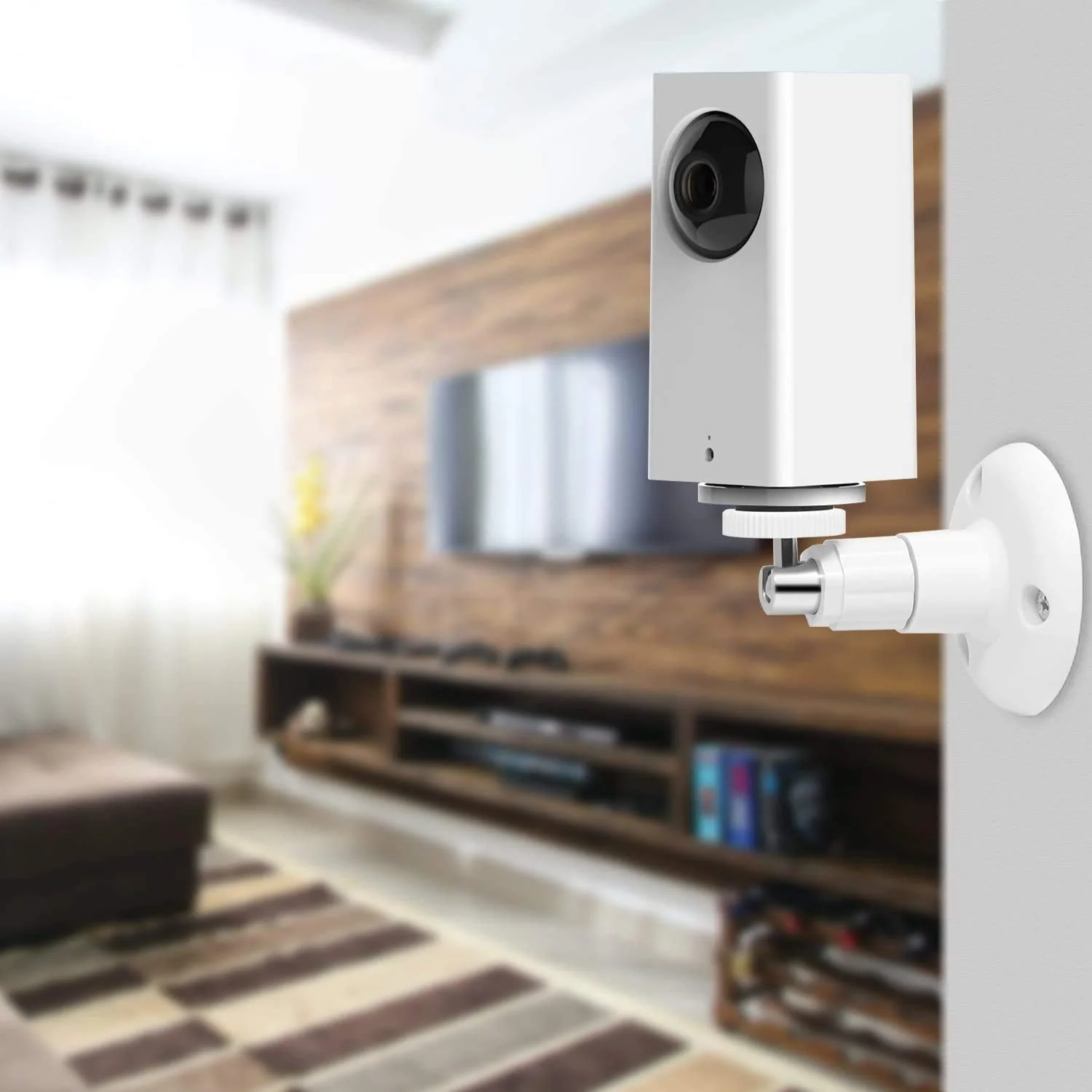 FastSnail Wall Mount Compatible with Wyze Cam Pan & Wyze Cam Pan V2 & Wyze Cam V3, Adjustable Indoor Outdoor Mount for WyzeCam Pan/WyzeCam Outdoor/WyzeCam V3 or Other Cam with Same Interface 2 Pack White - Image 6