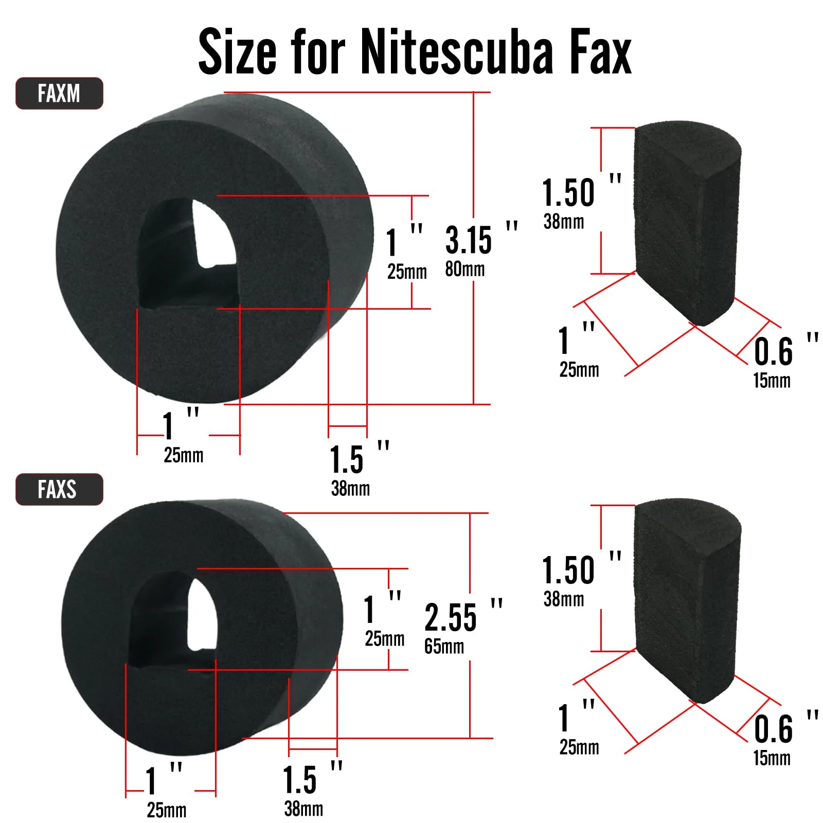 FAXS Jumbo Float Kit Buoyancy Underwater Float for Ultralight/INON/Sea&Sea Arms/WEEFINE/MINIFOCUS Arms Faxs2.5 X 1.5inch - Image 5