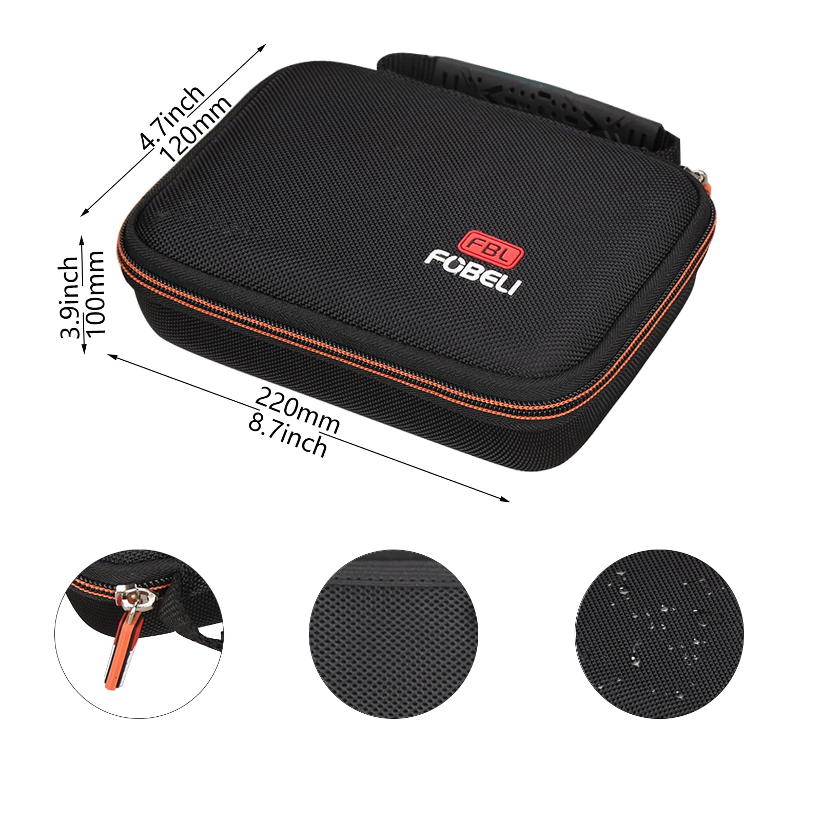 FBLFOBELI EVA Hard Carrying Case Compatible with Tascam DP-006 6-Track Digital Pocketstudio Multi-Track Audio Recorder - Image 6