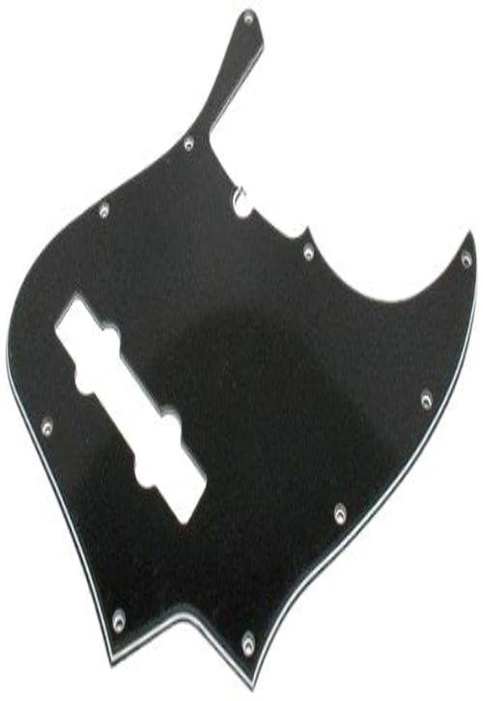 Fender Modern Pickguard, 5-String Jazz Bass, 10-Hole - Black 3-Ply