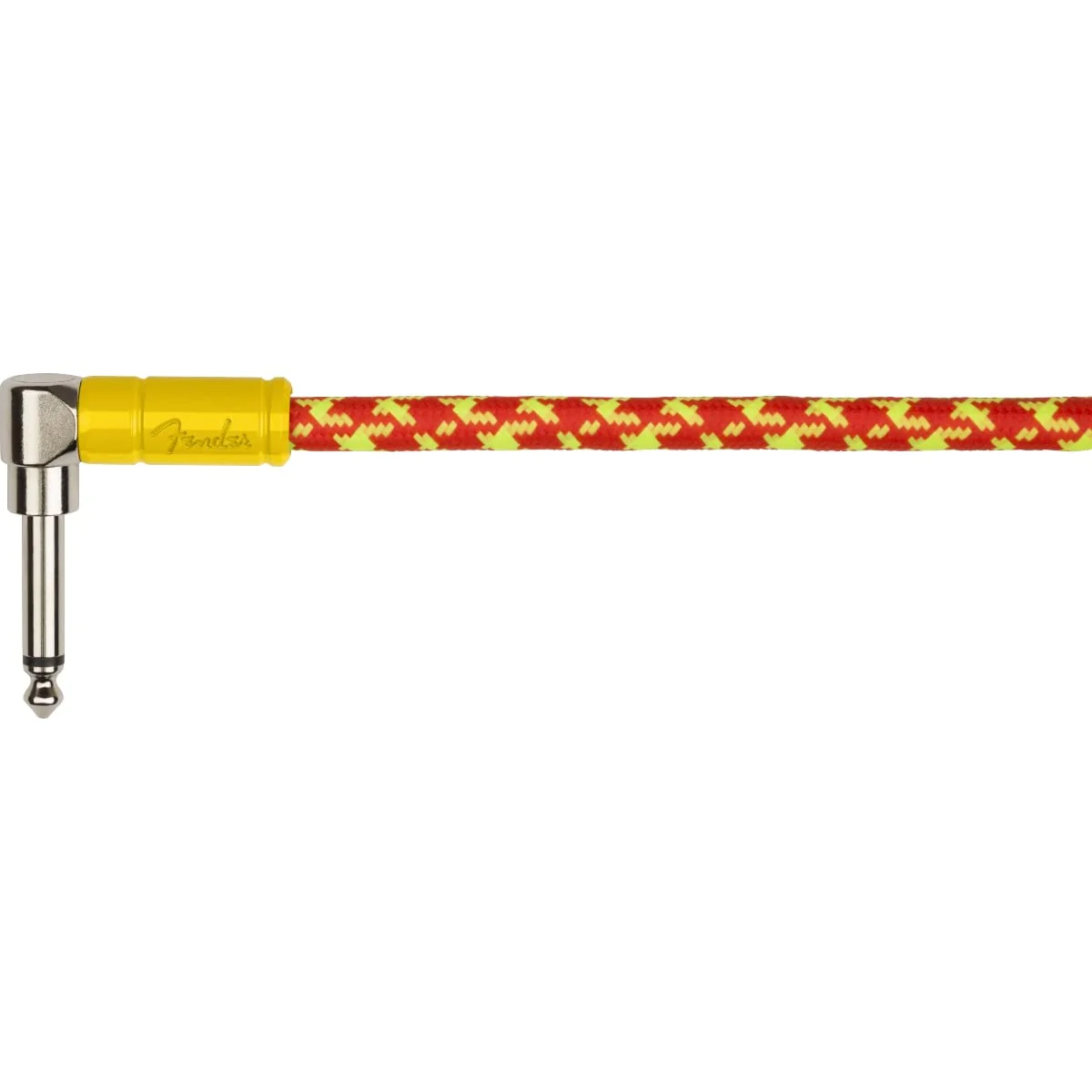 Fender MonoNeon Instrument Cable, Guitar Cable, Stocking Stuffers, Guitar Accessories, Straight/Angle, Orange/Yellow Tweed, 18.6ft - Image 4