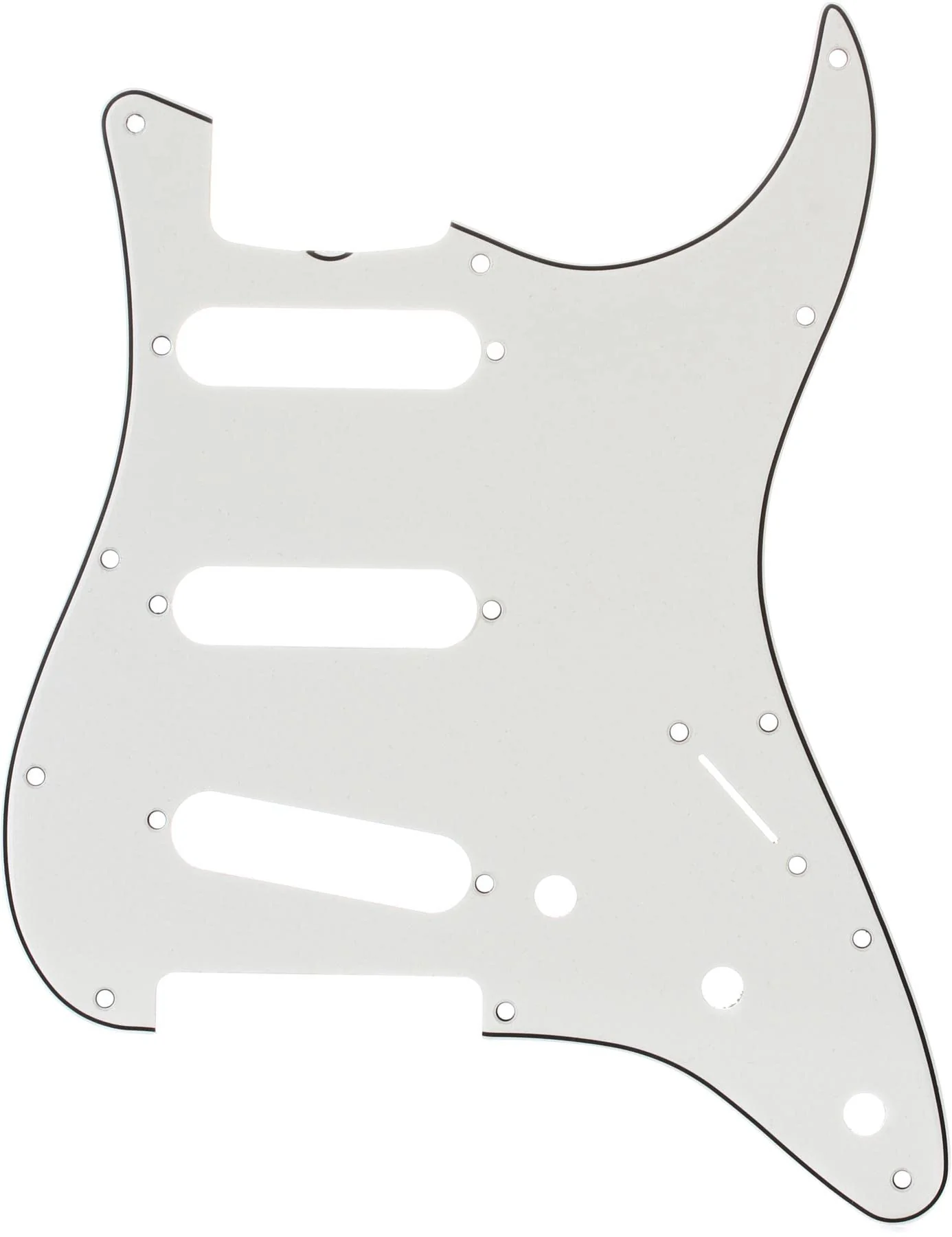 Fender Pure Vintage Pickguard, '65 Stratocaster with Truss Rod Notch, 11-Hole - Eggshell 3-Ply Stratocaster - 11 Hole
