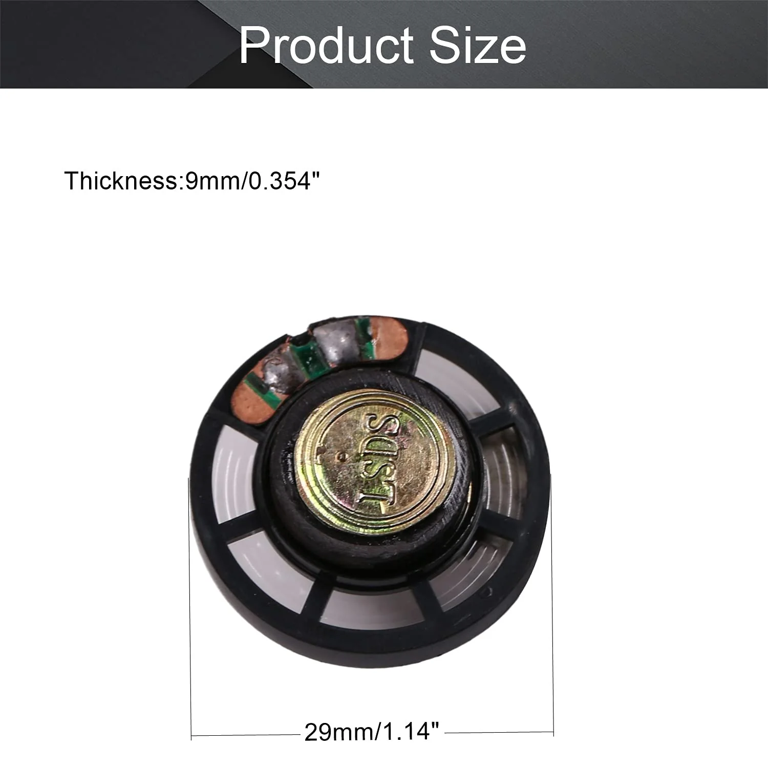 Fielect 5Pcs DIY Magnetic Speaker 0.25W 8 Ohm 29mm Diameter Round Shape Replacement Loudspeaker 29mm Diameter 9mm Height 0.25W 8 Ohm 5Pcs - Image 2