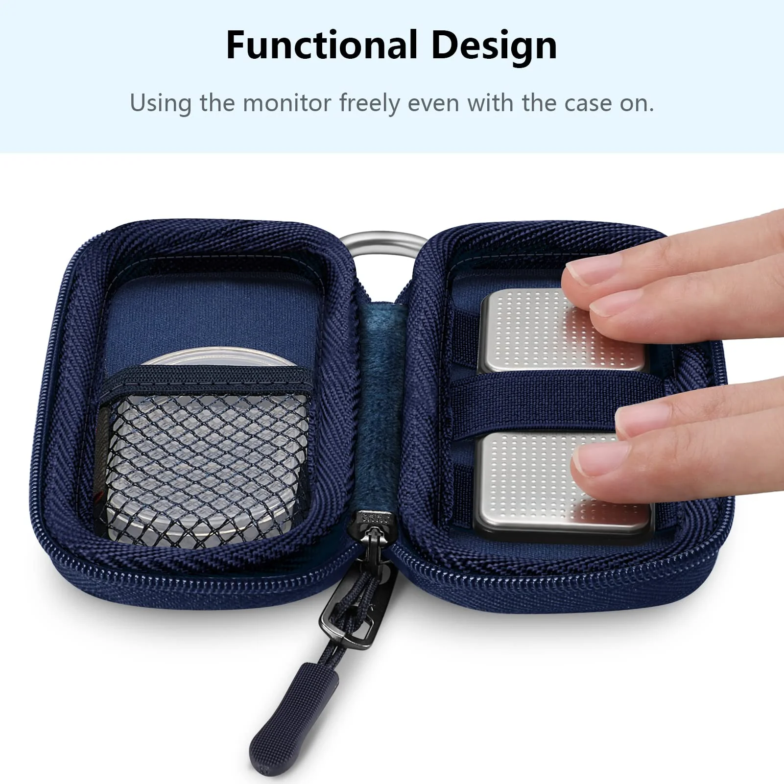 Fintie Carrying Case for Kardia Mobile and Kardia Mobile 6L EKG Device Heart Monitor - Protective Hard EVA Shockproof Storage Portable Travel Cover Bag with Pill Organizer (Ocean Marble) Ocean Marble - Image 5