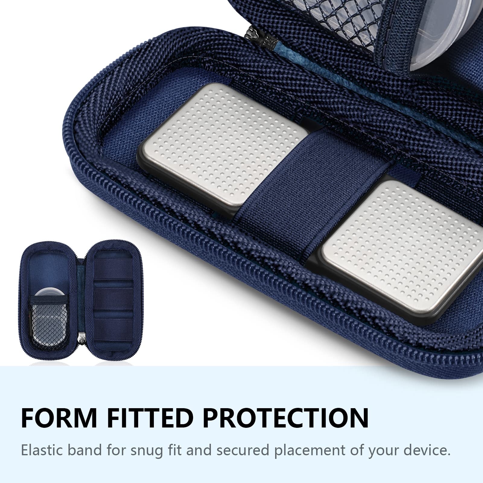 Fintie Carrying Case for Kardia Mobile and Kardia Mobile 6L EKG Device Heart Monitor - Protective Hard EVA Shockproof Storage Portable Travel Cover Bag with Pill Organizer (Ocean Marble) Ocean Marble - Image 6