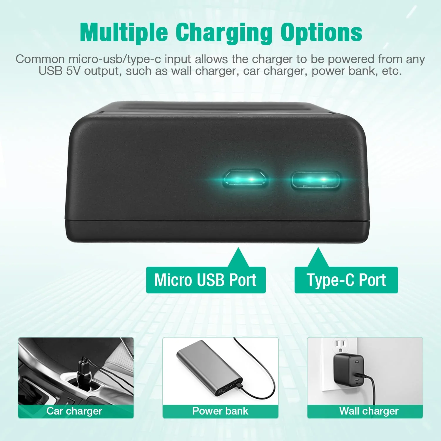 FirstPower BP-511 BP-511a Battery 2-Pack 2200mAh and Dual USB Charger for Canon EOS 5D 10D 20D 20Da 30D 40D 50D 300D D30 D60 and More Camera - Image 5