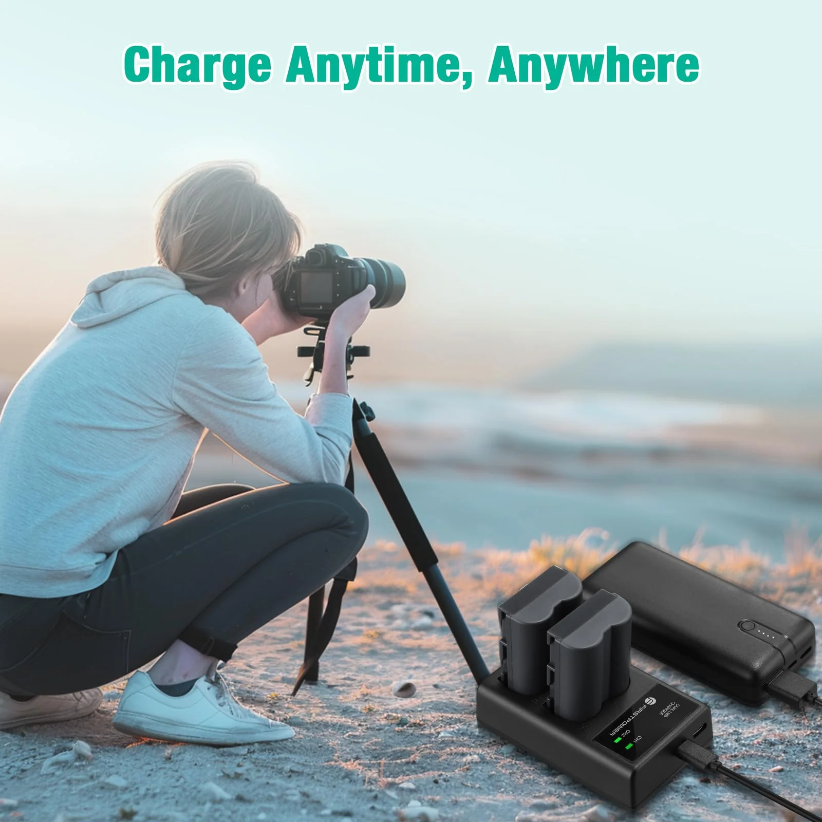 FirstPower BP-511 BP-511a Battery 2-Pack 2200mAh and Dual USB Charger for Canon EOS 5D 10D 20D 20Da 30D 40D 50D 300D D30 D60 and More Camera - Image 6