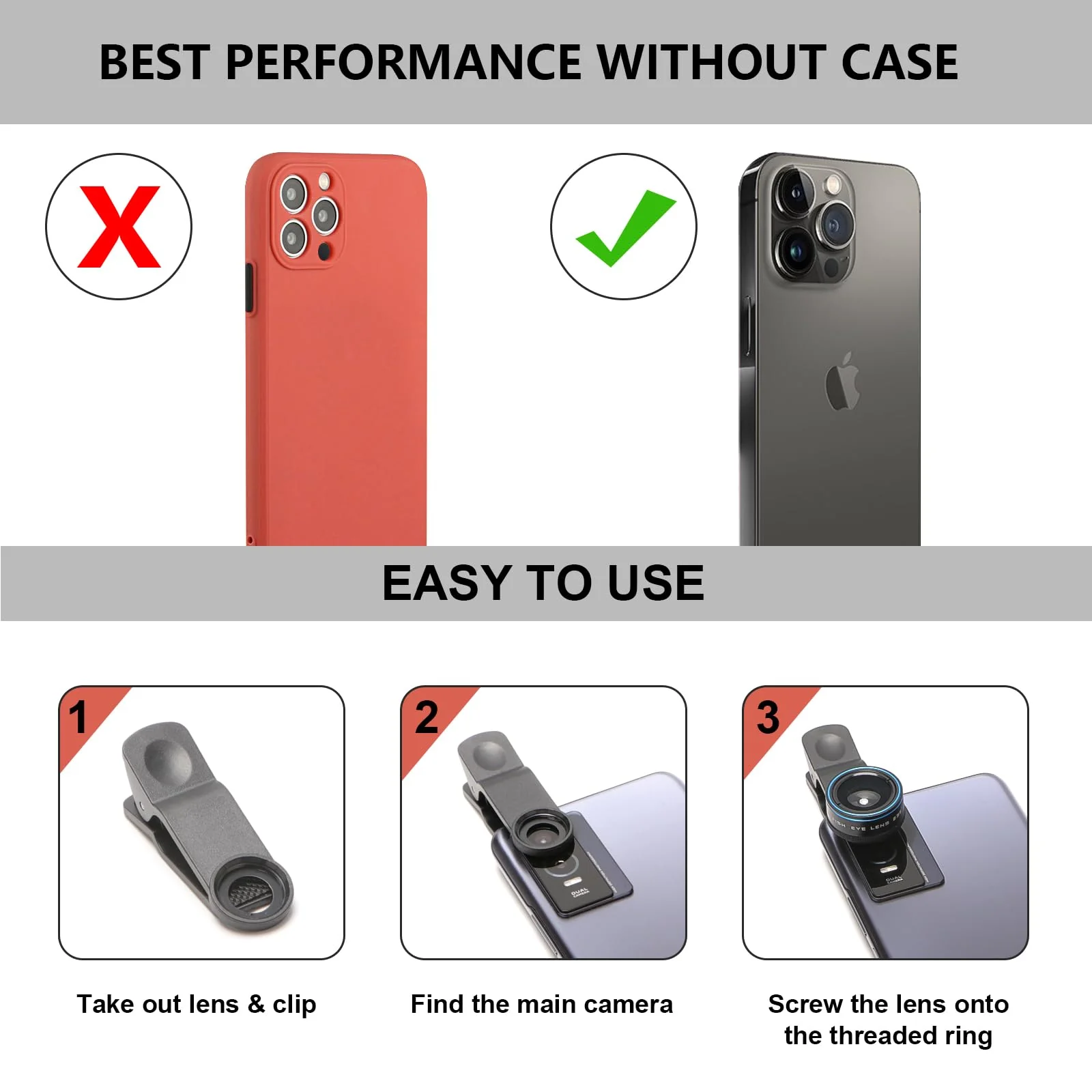 Fisheye Lens 235° Phone Camera Lens, Fish Eye Lens for iPhone 14 13 12 X XR Pixel Samsung Smartphone,Clip on Cell Phone，Funny Photos Fisheye-Blue - Image 5