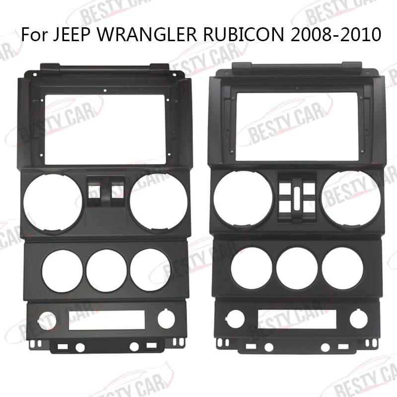 Fits for Jeep Wrangler 2008 2009 2010 4 Doors Car Radio Stereo Fascia Frame Double DIN 9 inch Dash Installation Mounting Kit Black - Image 3