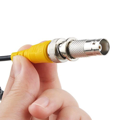 Flashmen 2-Pack 25ft HD Video Power Security Camera Cables Pre-Made All-in-One Extension Wire Cord with BNC Connectors for CCTV Security Camera Black - Image 3