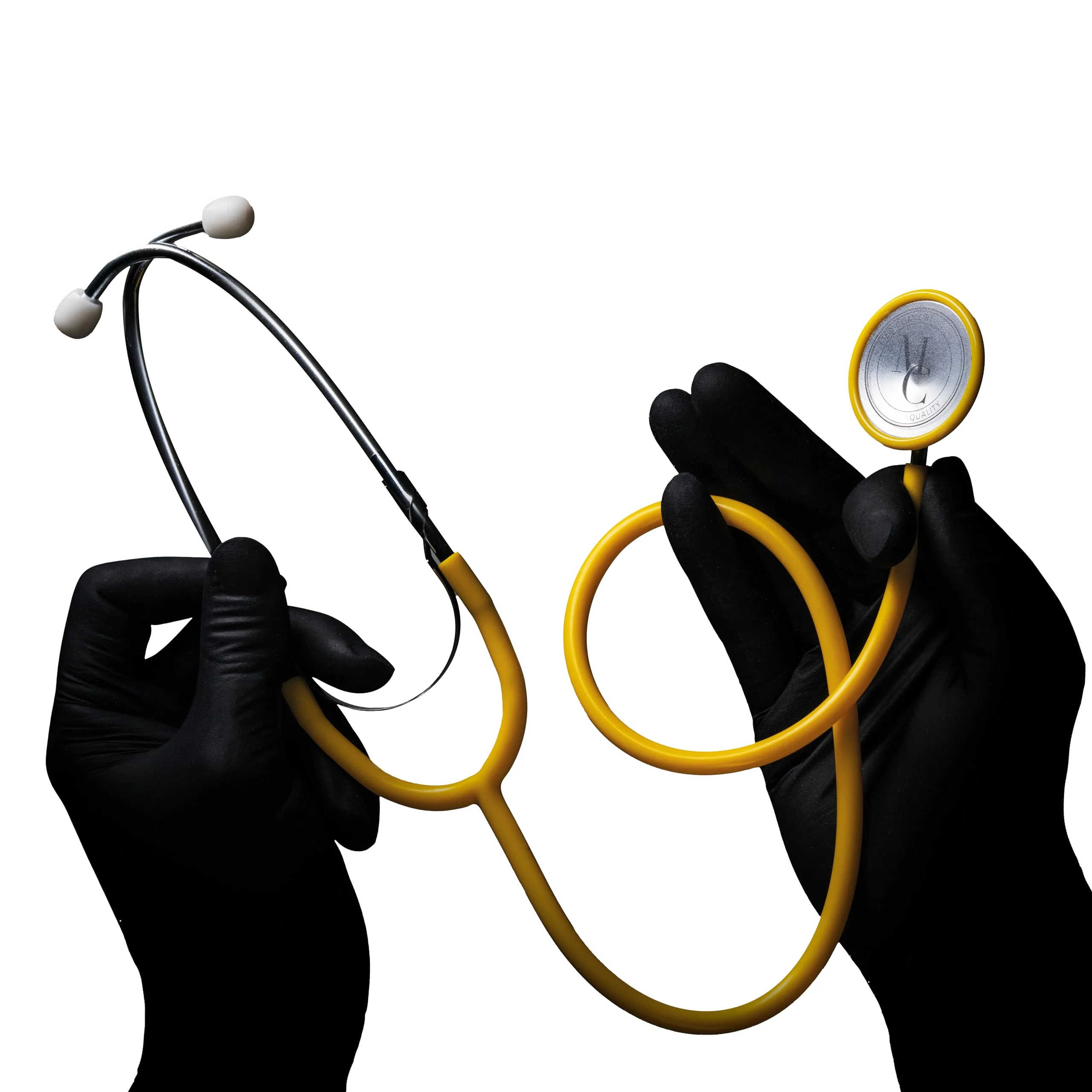 Flat Head Stethoscope, Med-Comfort, Yellow, Pack of 1 - High Quality Stethoscope for Doctors and Nurses