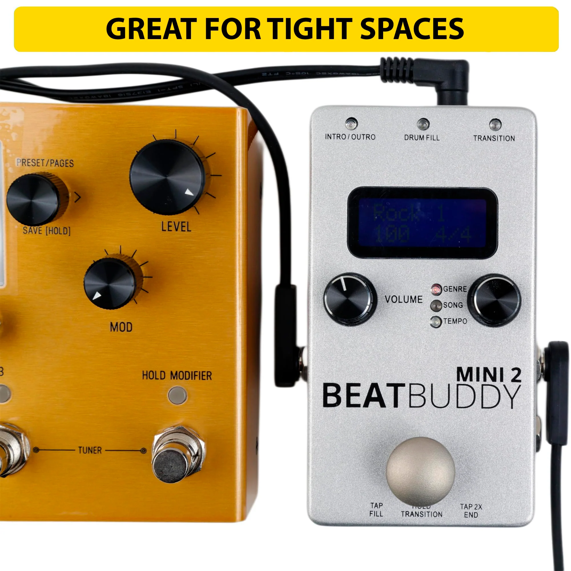 Flat Patch Cable for Guitar Effects Pedals - Space-Saving and Reliable Pedalboard Connection (24-inch) 24-inch - Image 3