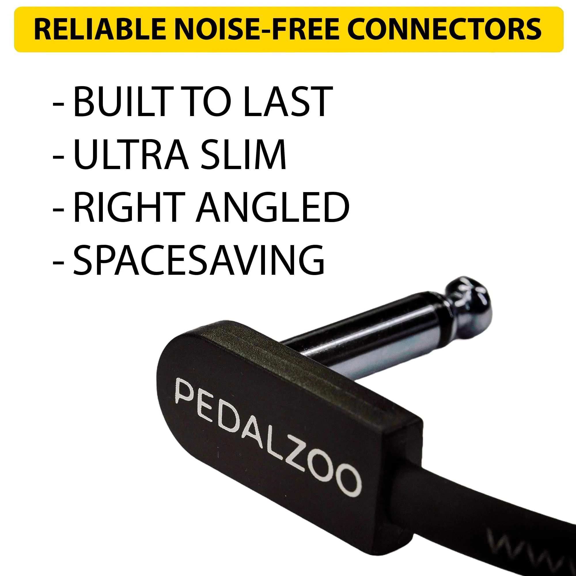 Flat Patch Cable for Guitar Effects Pedals - Space-Saving and Reliable Pedalboard Connection (24-inch) 24-inch - Image 5