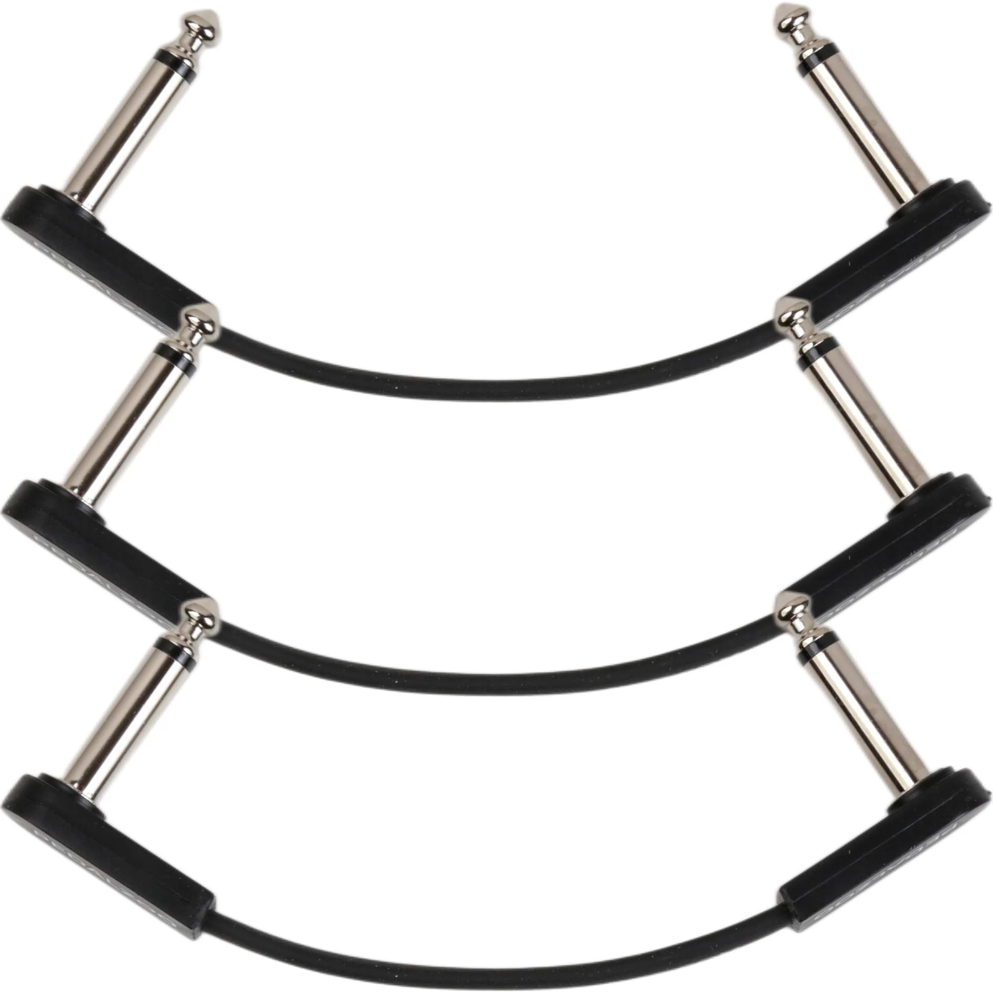 Flat Patch Cable for Guitar Effects Pedals - Space-Saving and Reliable Pedalboard Connection (3-inch/3-pack) 3-inch/3-pack