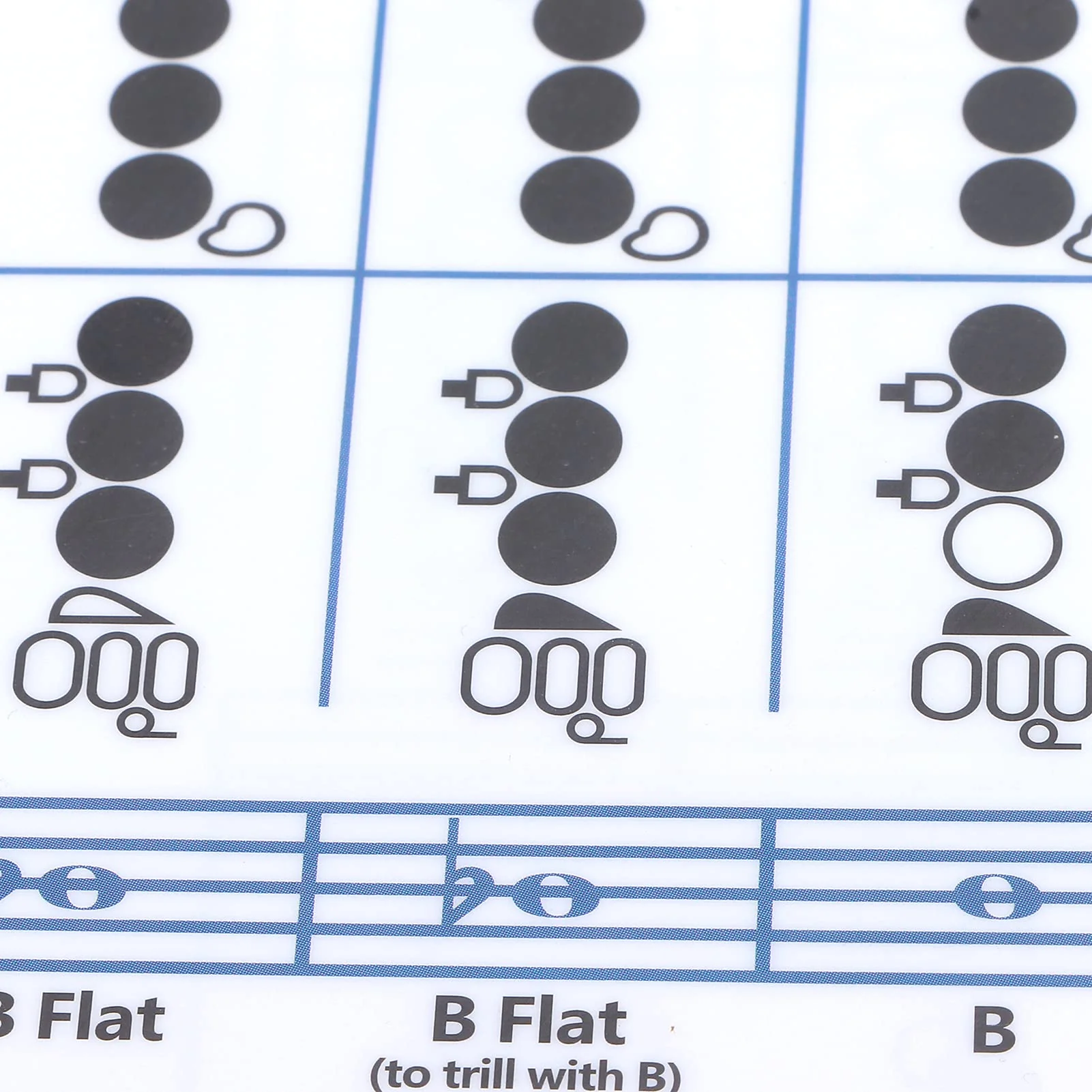 Flute Chord Chart, Easy-to-understand Flute Fingering Practice Chart Standard White with Coated Paper for Practice Teaching Aids Instrument for Flute Students(Flute Fingering Table Small (28*21cm)) Flute Fingering Table Small (28*21cm) - Image 4