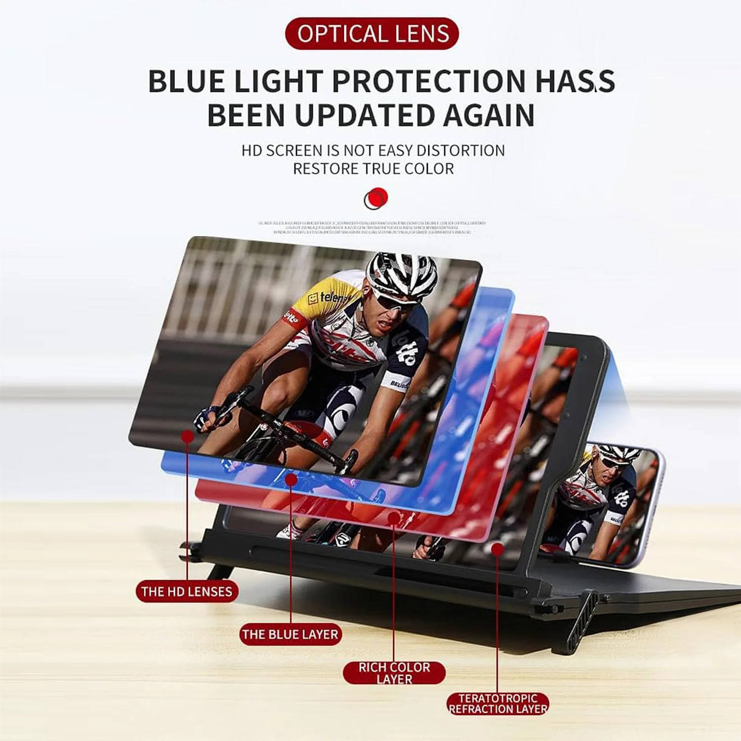 FLY KAN 12" Foldable Smartphone Screen Magnifier for cell phone, Portable 3d hd Mobile Phones Video Amplifier with Vertical and Horizontal Magnifying display for smartphones, for Watching Movie Videos - Image 7