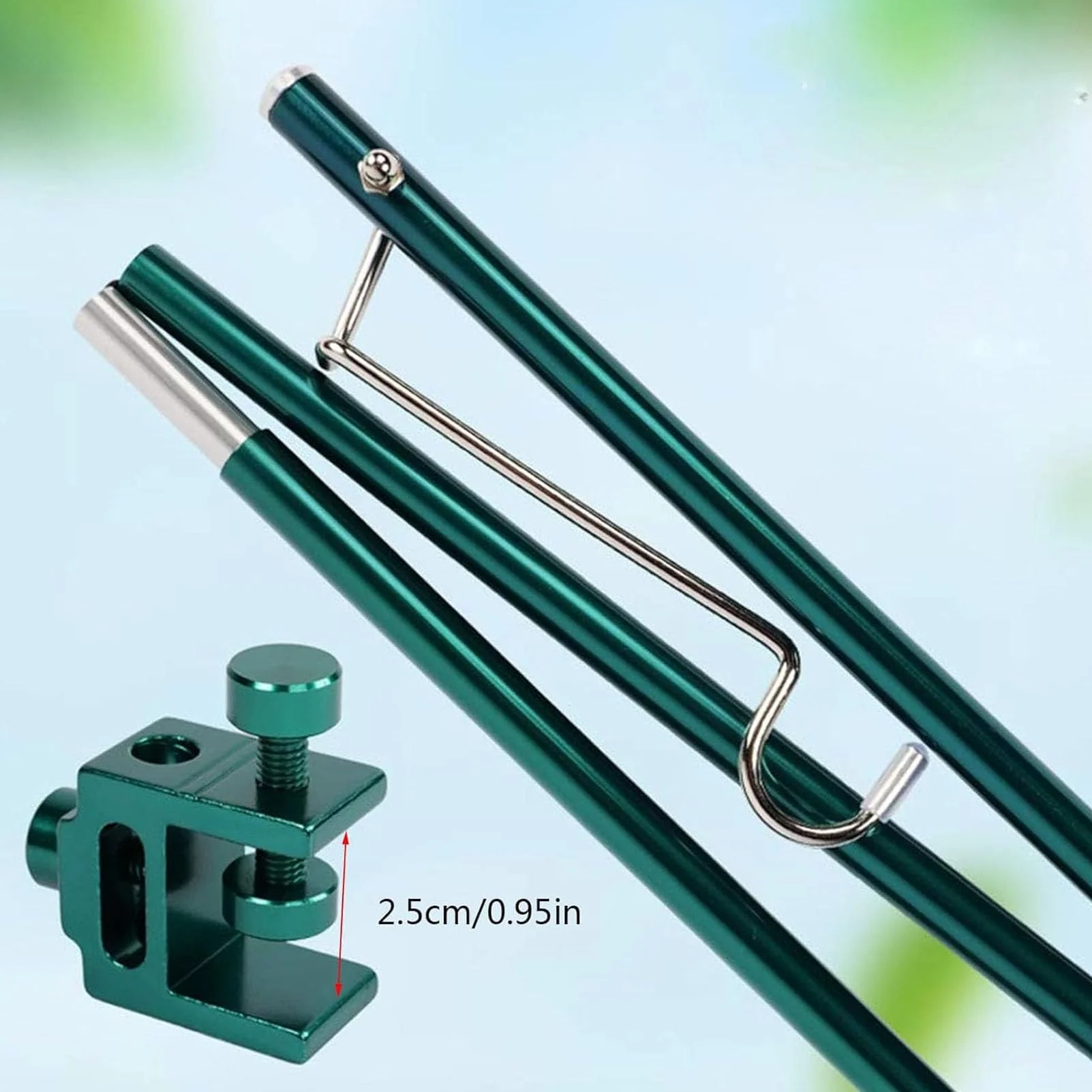 Foldable Infusion Stand Medical Liquid Hook Rack Aluminium Stand Infusion Stand for Home/Hospital/Clinic, Portable Infusion Stand with Practical Packaging (Dark Green) dunkelgrün - Image 7