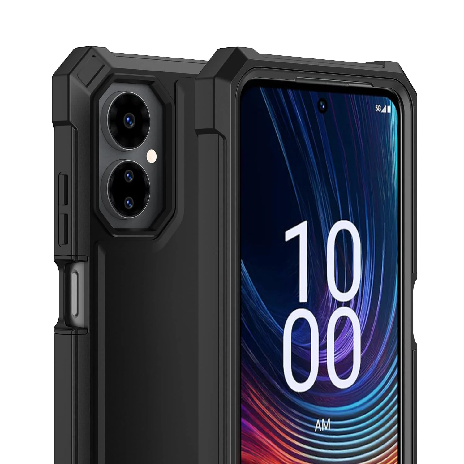 for Boost Celero 5G 2024 Case with Screen Protector,Celero 5G Phone Case 2024 (3rd Version) Front Back Full Body Heavy Duty Protection Frosted PC Back Soft TPU Bumper Cover for Celero5G 2024 Black Black1 - Image 7