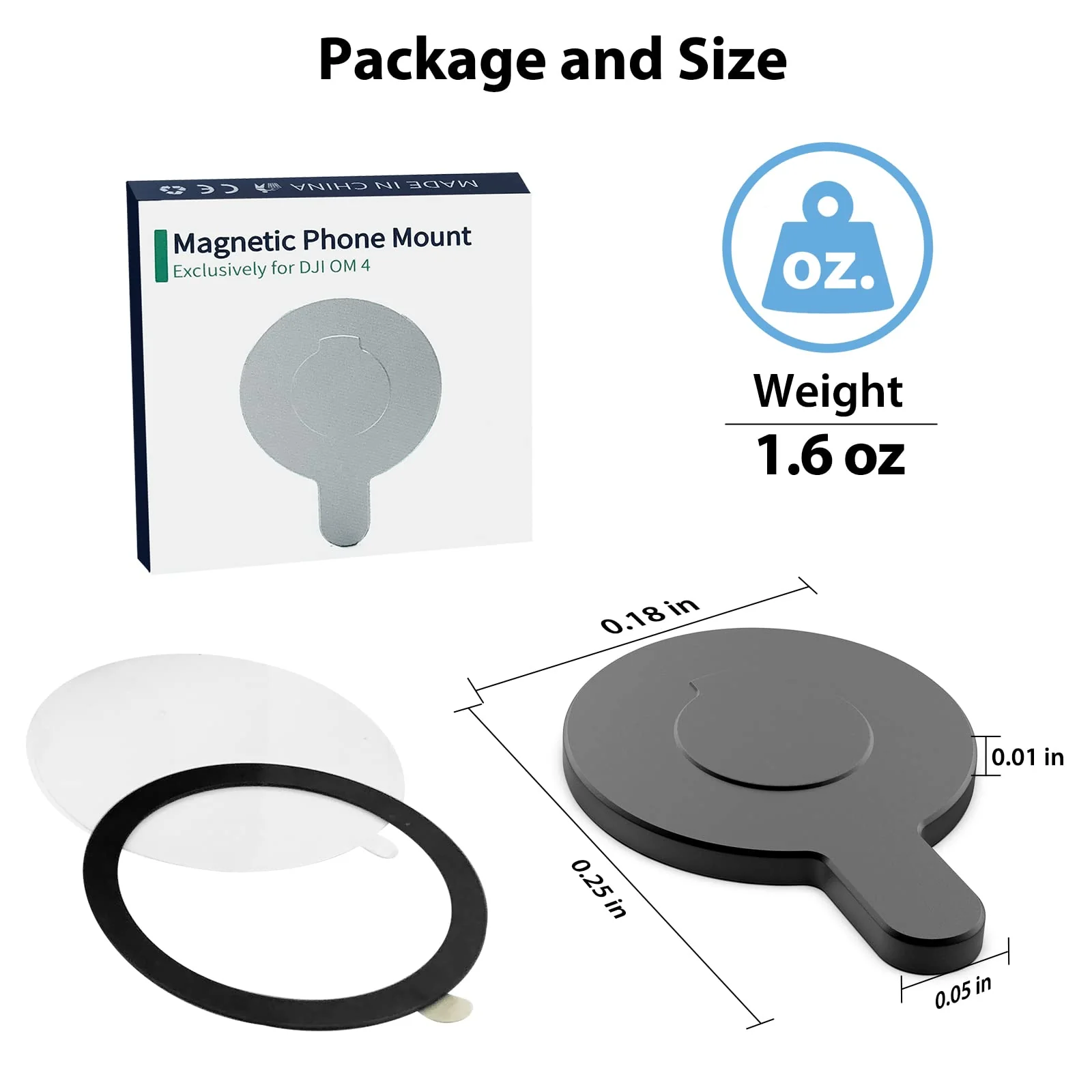 for DJI OM 6 Magsafe Adapter Clamp, Compatible with Gimbal Stabilizer DJI Osmo Mobile 6, Also fits for DJI OM 5 4 SE Black - Image 7