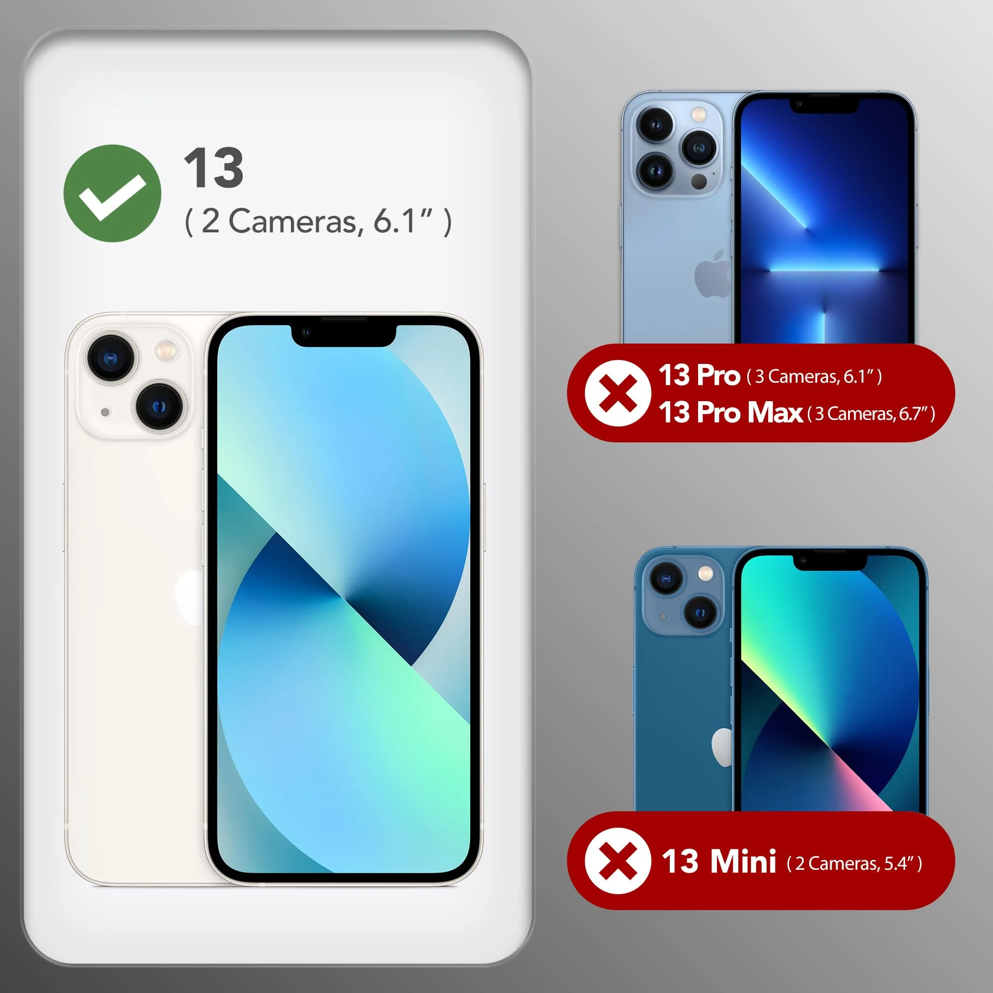 for iPhone 13 Case Silicone, Compatible with Magsafe, [2X Screen Protector + 2X Camera Lens Protector], Soft Rubber Slim Shockproof Protective Microfiber Lining Phone Case 6.1", Stone For iPhone 13 Case 6.1 inch Stone Gray - Image 2