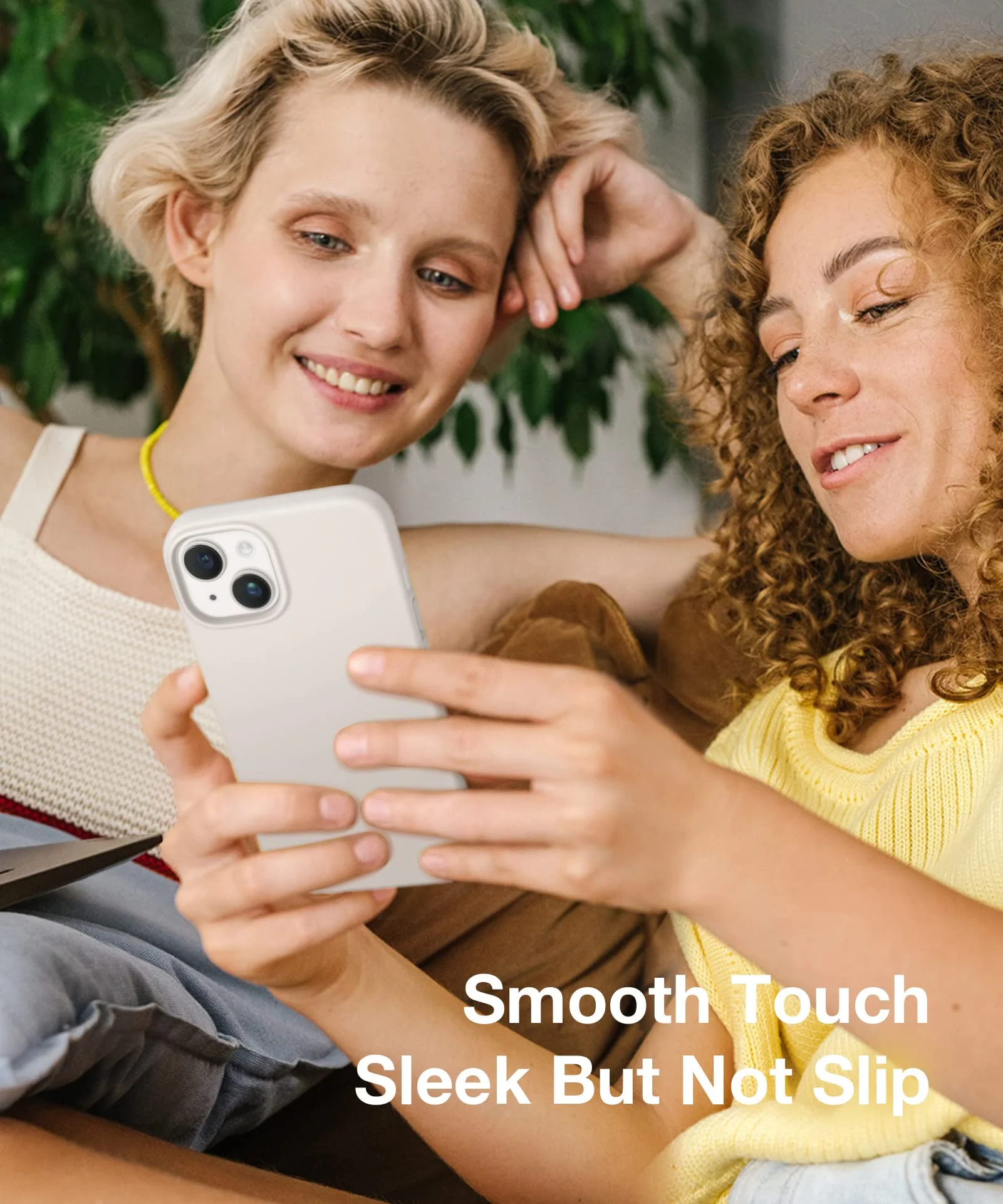 for iPhone 14 Case Silicone, with 2X Screen Protector + 2X Camera Lens Protector, [Soft Anti-Scratch Microfiber Lining], Liquid Silicone Shockproof Protective Phone Cover 6.1", Stone A-Stone iPhone 14 6.1 inch - Image 8