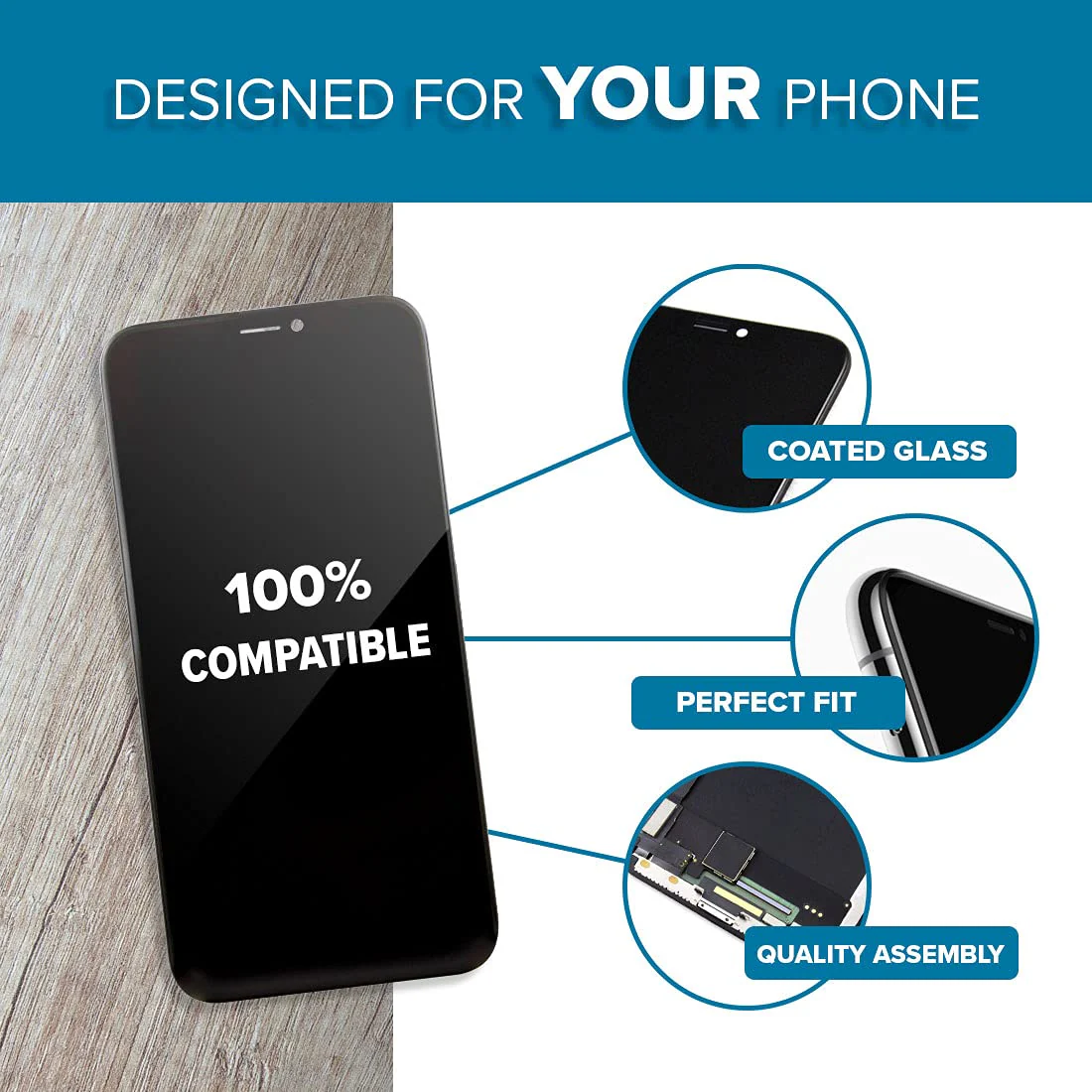 for iPhone X LCD Screen Replacement 5.8 Inch (Model A1865 A1901 A1902) Touch Display digitizer Assembly Screen - Image 4
