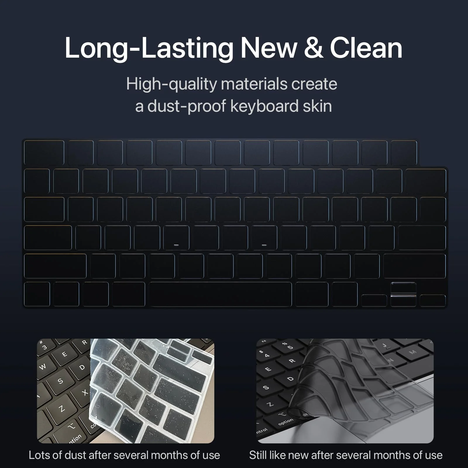 for MacBook Pro 14 inch Case 2024-2021 M3 Pro/Max A2918 A2992 M2 A2779 M1 A2442 [100% Match Official Color] Hard Shell + Translucent Keyboard Cover for Laptop - Space Black Clear - Image 6