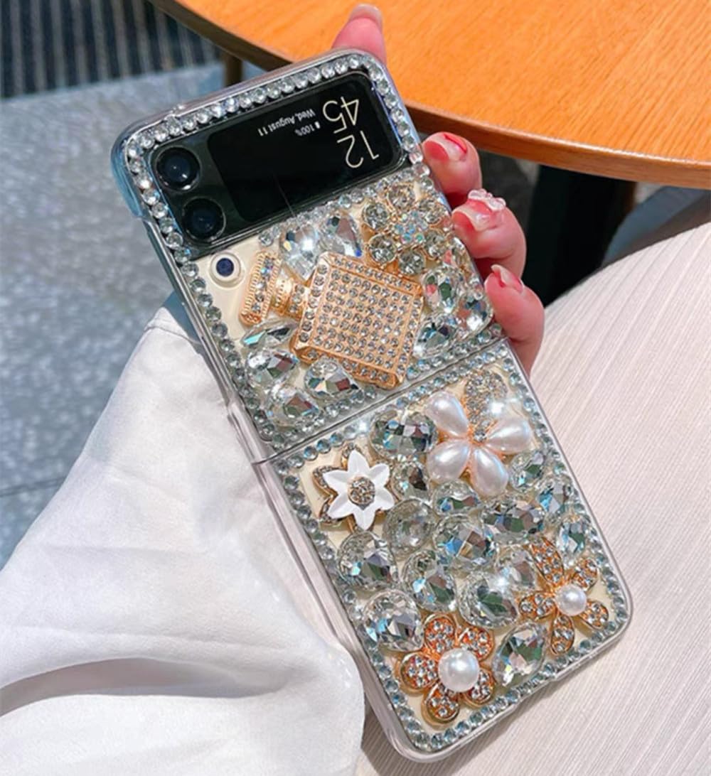 for Motorala Razr 2023 Case Bling Diamond Glitter Girly Design,Moto Razr 2023 Phone Case Sparkle Rhinestone Soft TPU Bumper Cover for Motorala Razr 2023 for Girls Women Perfume - Image 4