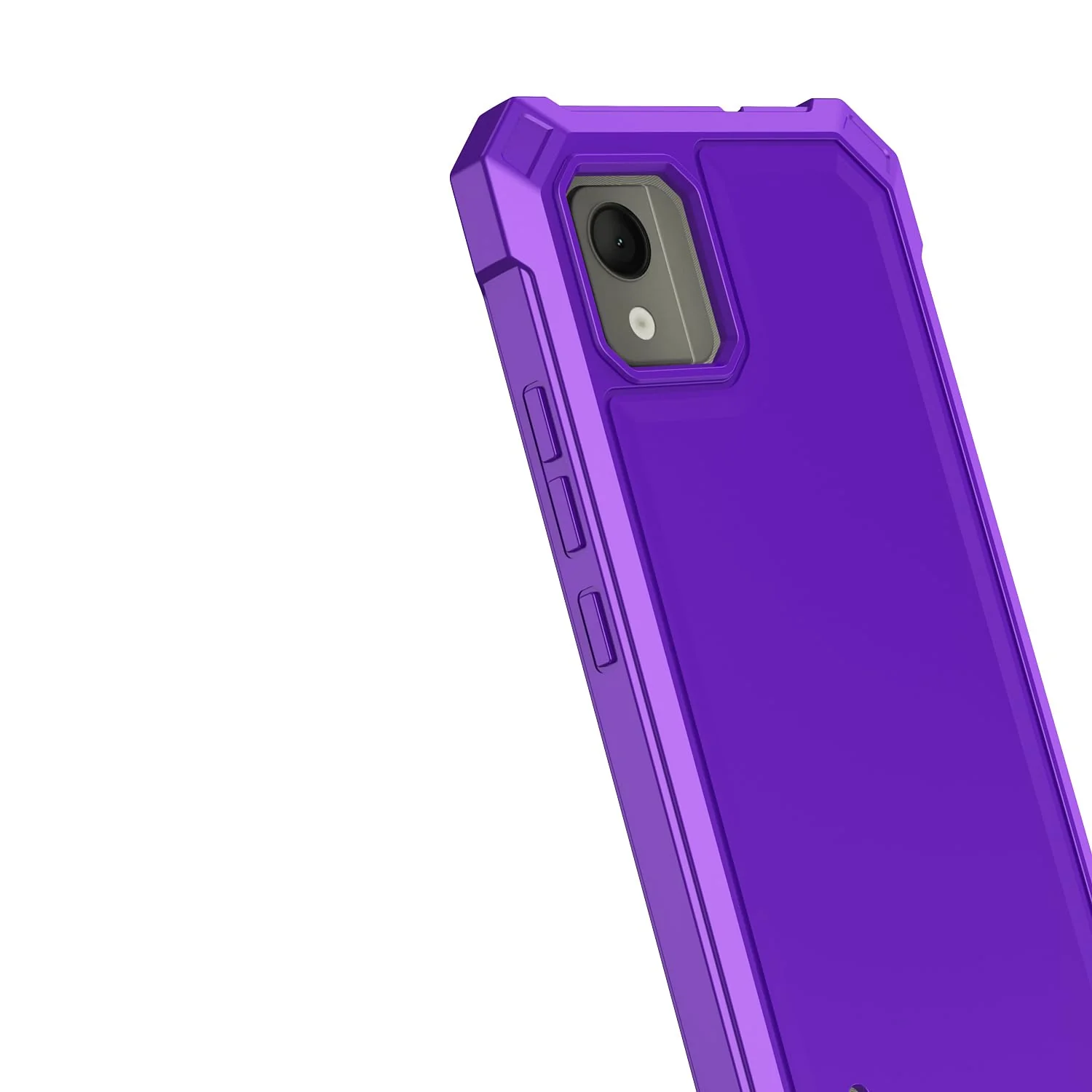 for Nokia C110 Case,Nokia C110 Phone Case with Screen Protector, Front Back Full Body Heavy Duty Protection,Frosted PC Back Soft Raised TPU Edge Shockproof Cover for Nokia C110 N156DL (Purple) Purple - Image 8