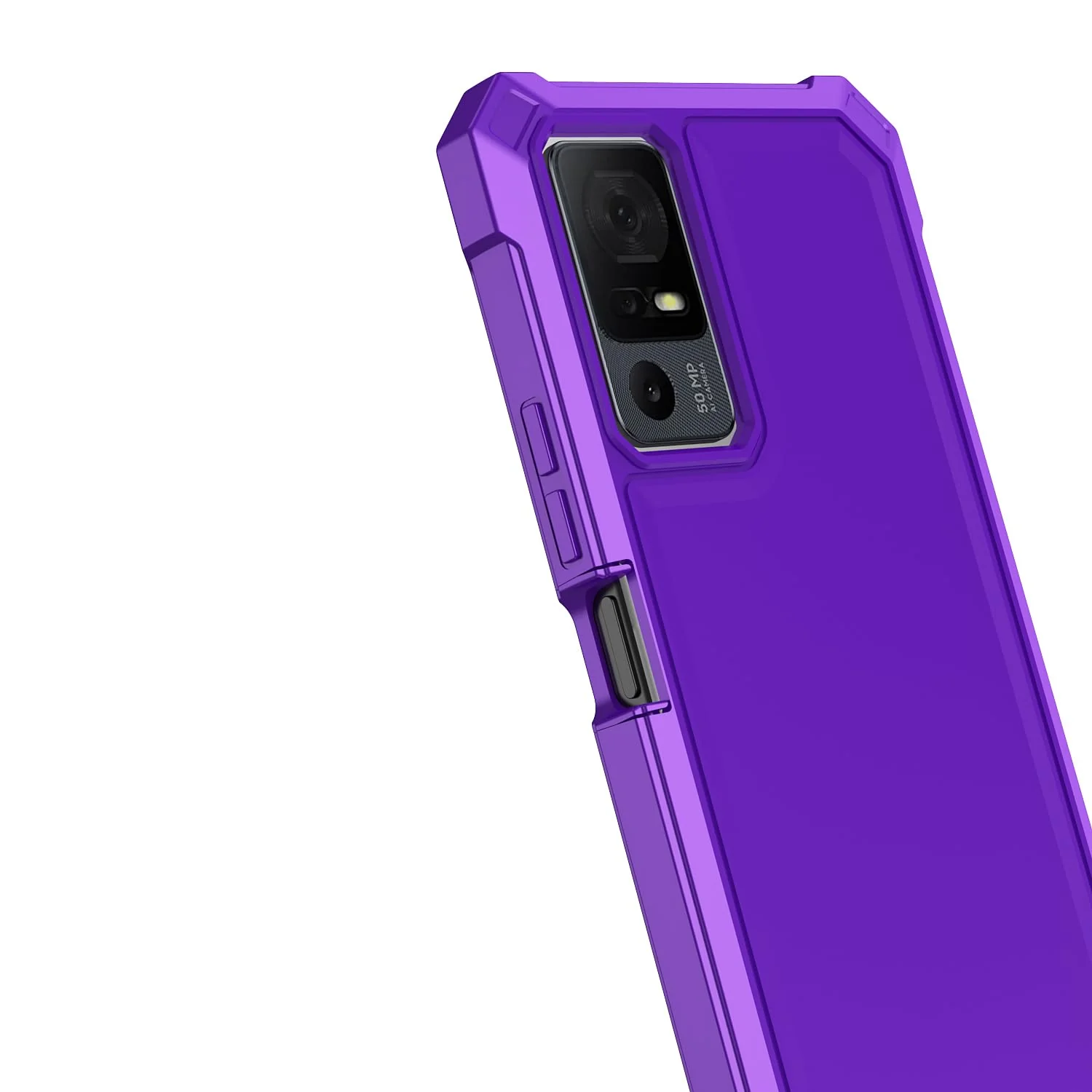 for TCL 40XL Case/TCL 40T Case/Jitterbug Smart 4 Case with Screen Protector,Frosted PC Back Soft Silicone Military Grade Full Body Protection Phone Case for TCL 40 XL/TCL 40 T T608DL/Smart4 Purple TCL 40XL/40T/Lively Smart 4 - Image 4