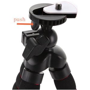 Fotga Flexible Travel Tripod Stand w/Quick Release Plate Locking Knob for Canon EOS M M2 M3 M5 M6 M20 M50 M100 G7X Mark II III for Sony DSC-RX100 III IV A6000 A6300 Olmypus E-M10 II Fujifilm X-Pro - Image 3