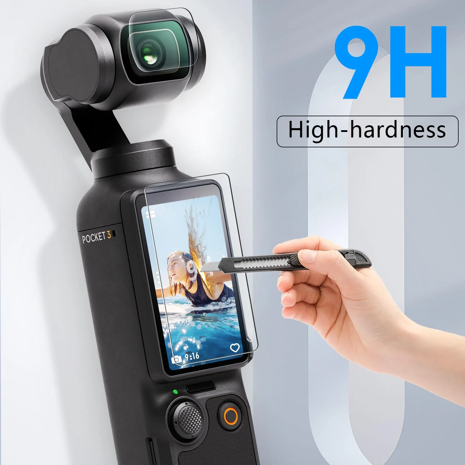 FPVtosky 2 Lens Protector + 2 LCD Screen Protector for DJI Osmo Pocket 3, DJI Pocket 3 OP3 Tempered Glass Film Accessories, 9H Hardness, Touch Sensitive, Full Screen Protection - Image 4