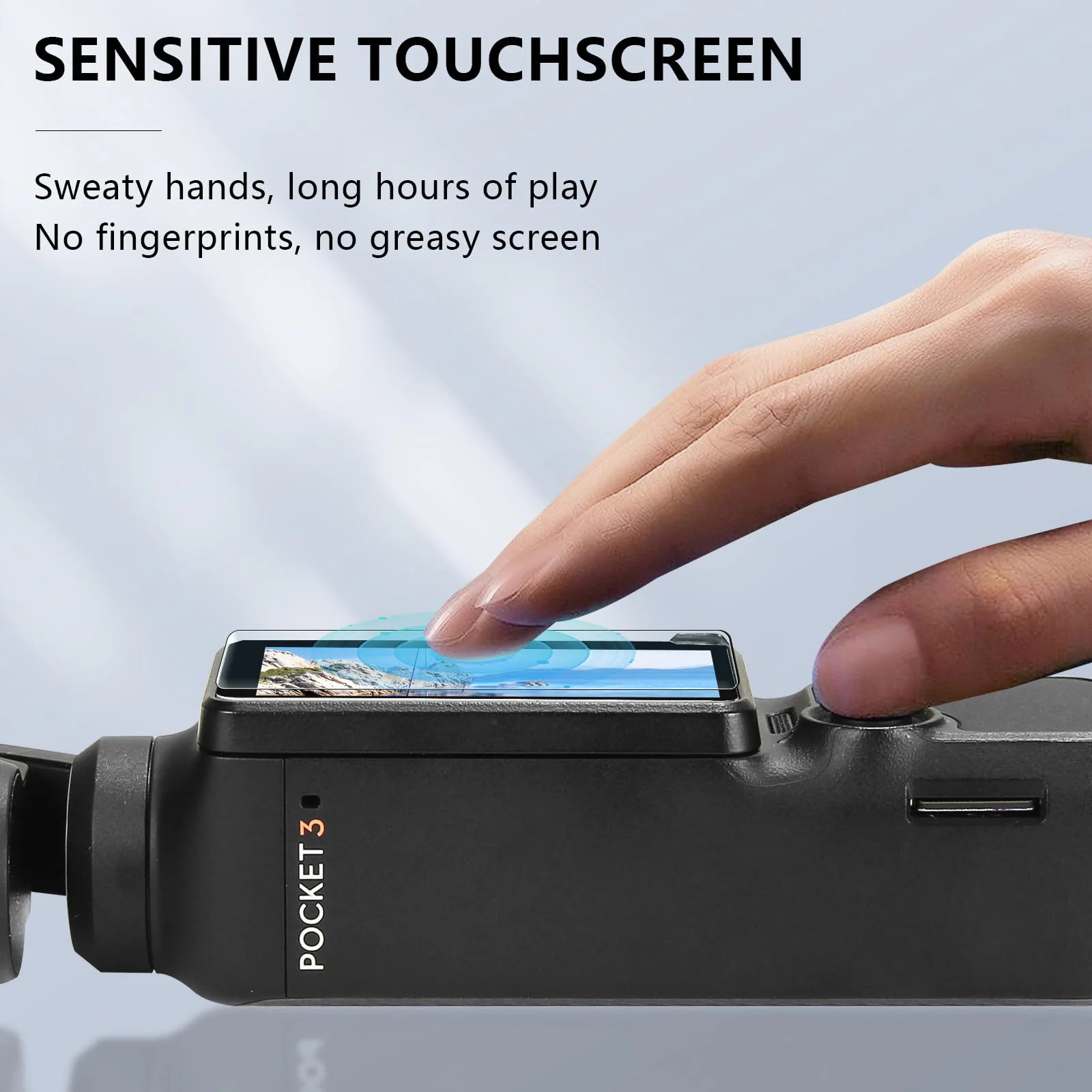 FPVtosky 2 Lens Protector + 2 LCD Screen Protector for DJI Osmo Pocket 3, DJI Pocket 3 OP3 Tempered Glass Film Accessories, 9H Hardness, Touch Sensitive, Full Screen Protection - Image 6